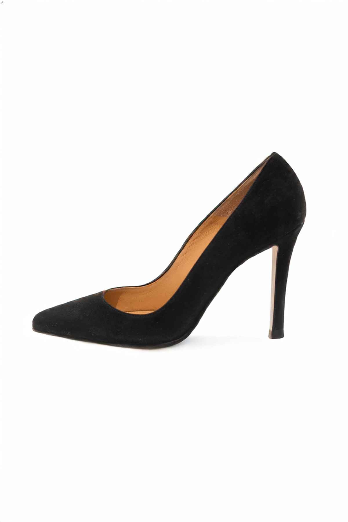 Zapatos stilletos gamuza negros cuero - Mekuni - Talla 39