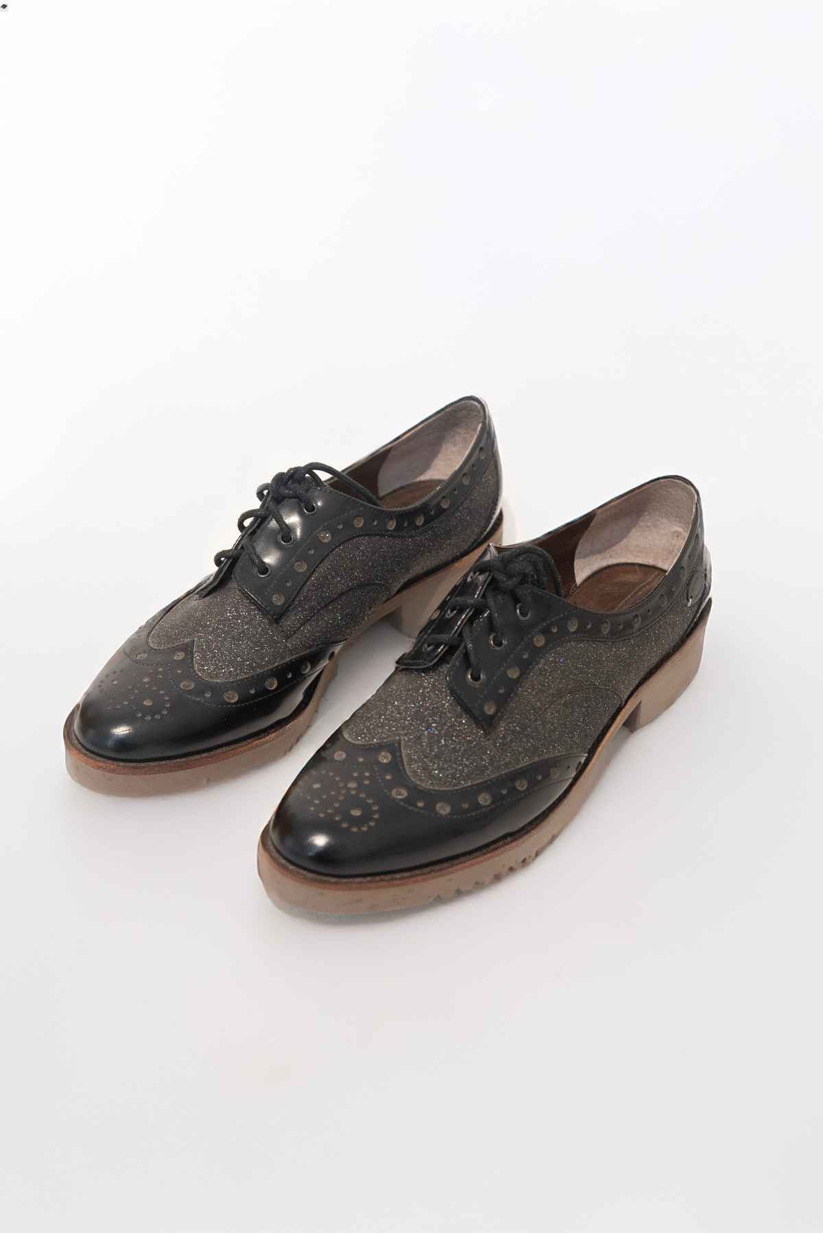 Zapatos oxford negros - Adolfo Dominguez - Talla 39