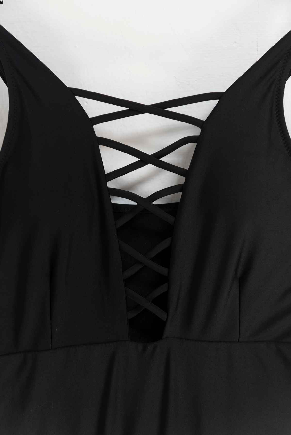 Ropa de baño negra escote - Talla M
