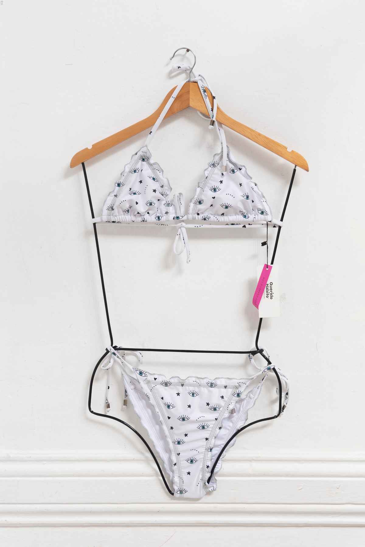 Bikini blanco ojos - Demar - Talla S