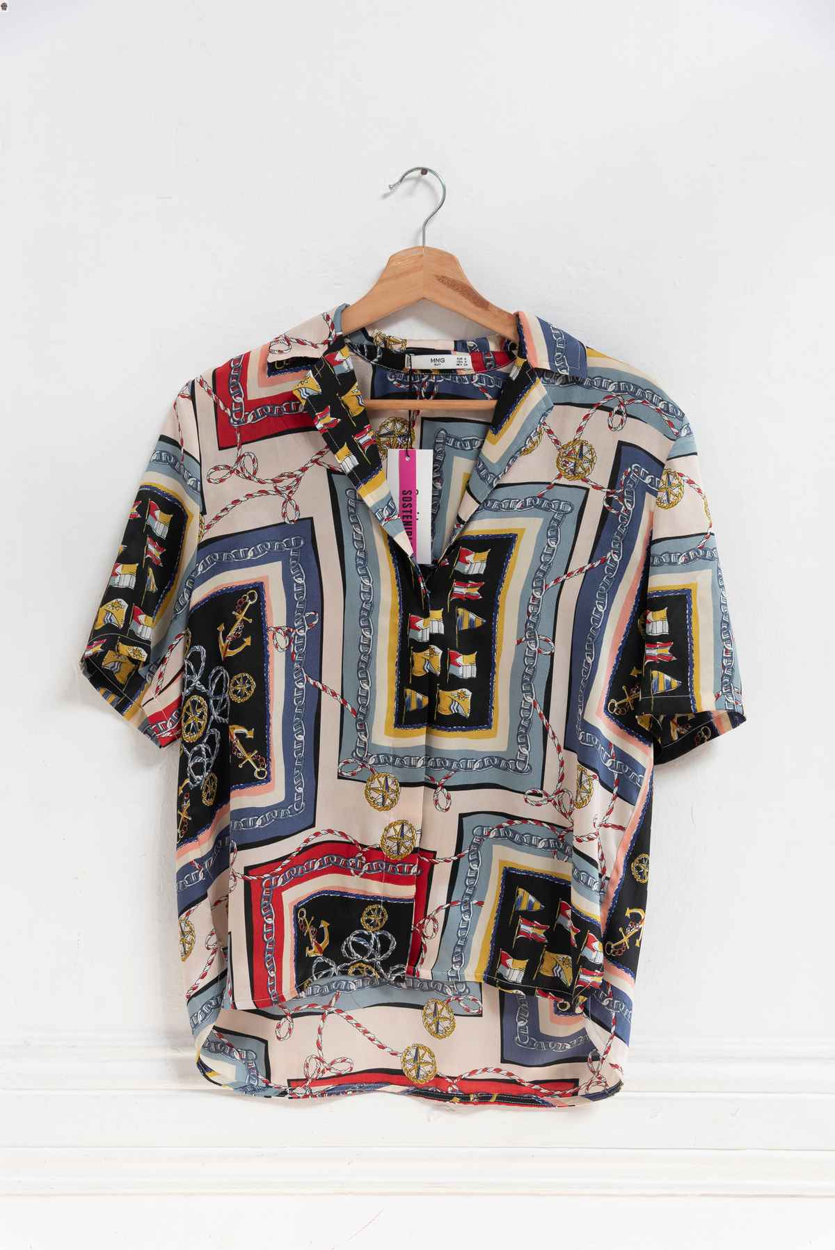 Blusa multicolor cadenas - MNG - Talla S
