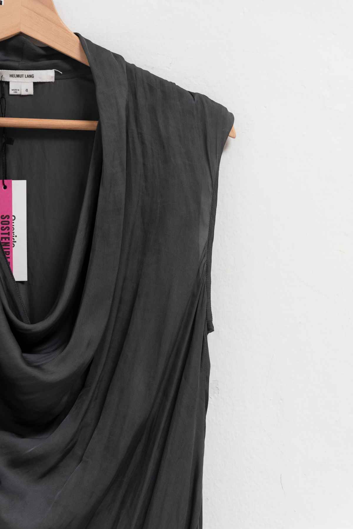 Vestido gris detalle cuello - Helmut Lang - Talla M