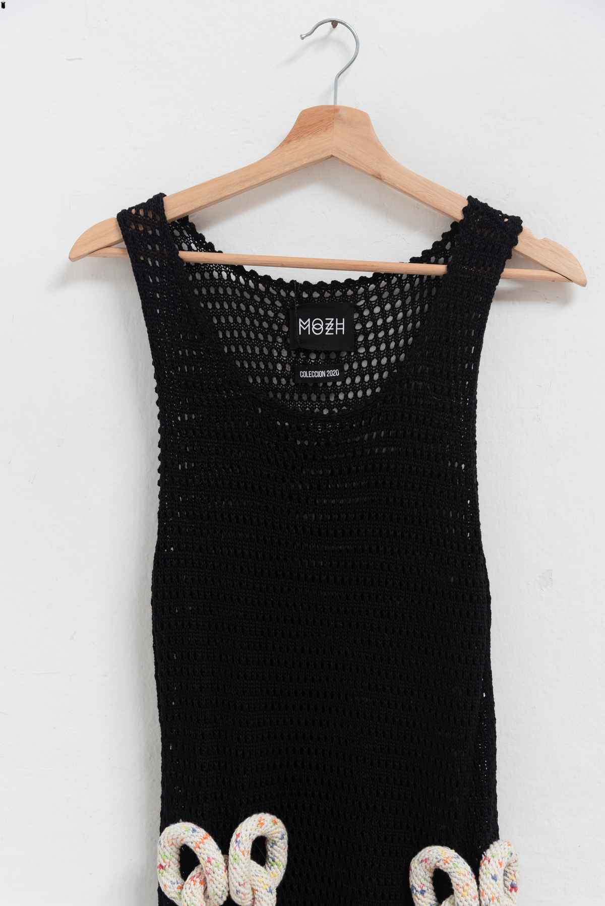 Vestido negro tejido - Mozh Mozh - Talla M
