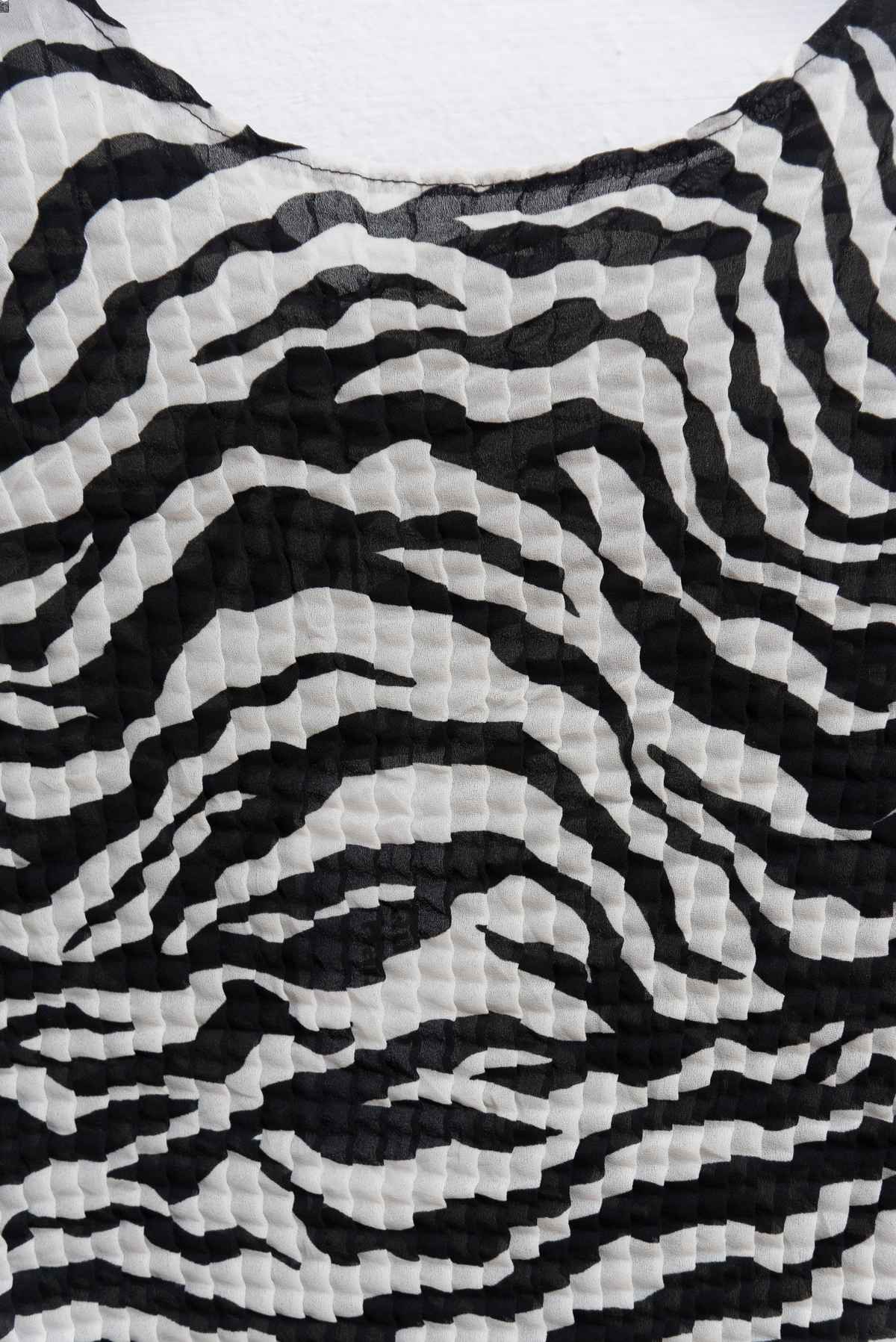 Top zebra transparente - Talla S