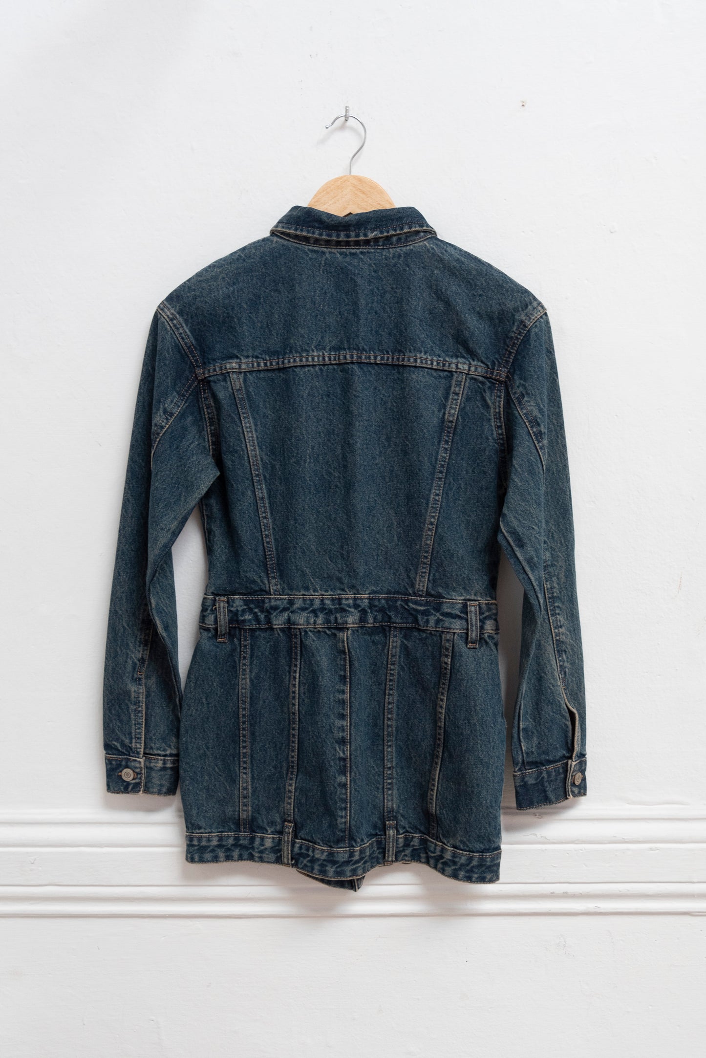 Vestido manga larga jean - Zara - Talla S