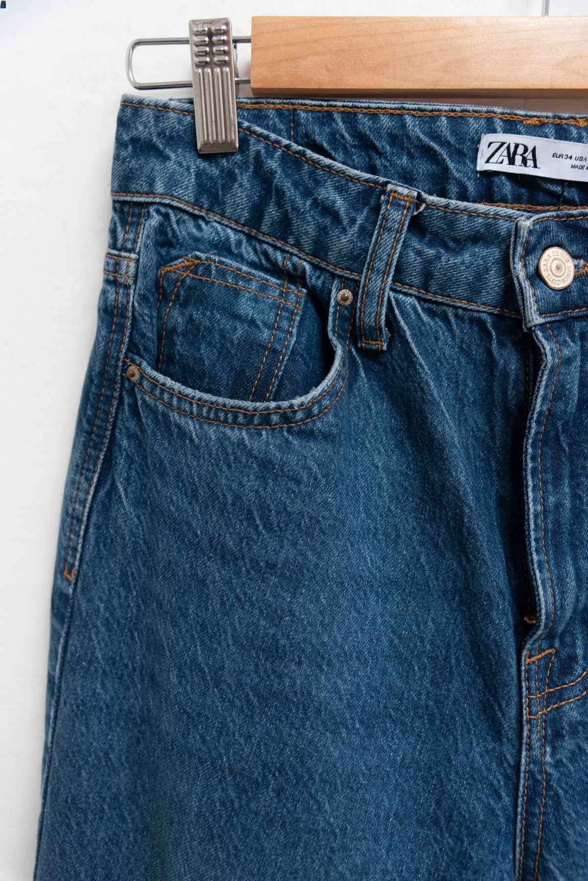 Jean mom azul - Zara - Talla 24