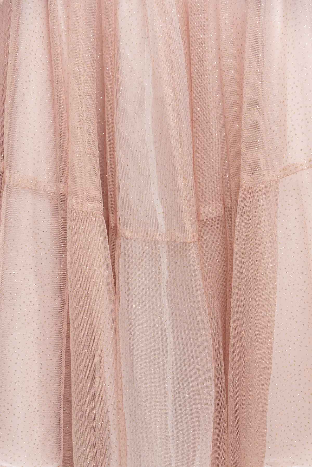 Falda beige tul y brillos - Angie Schlegel - Talla L