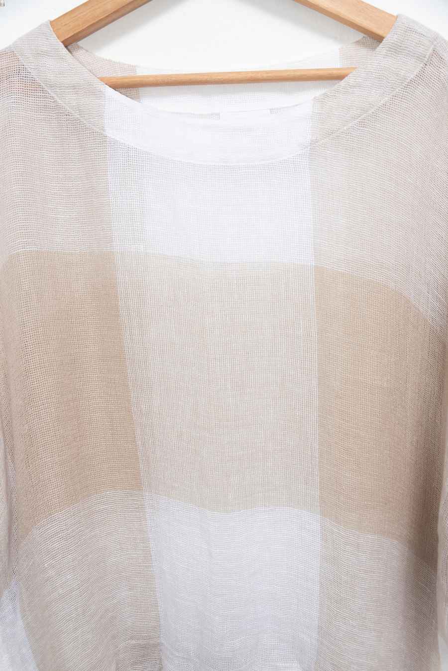 Blusa tonos crema de lino - Talla M - J.Jill