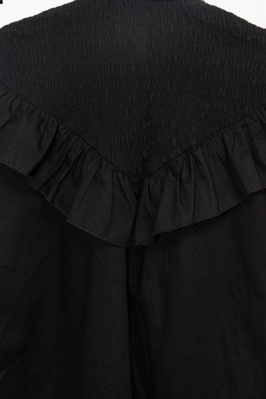 Blusa negra volados - Talla S - Zara