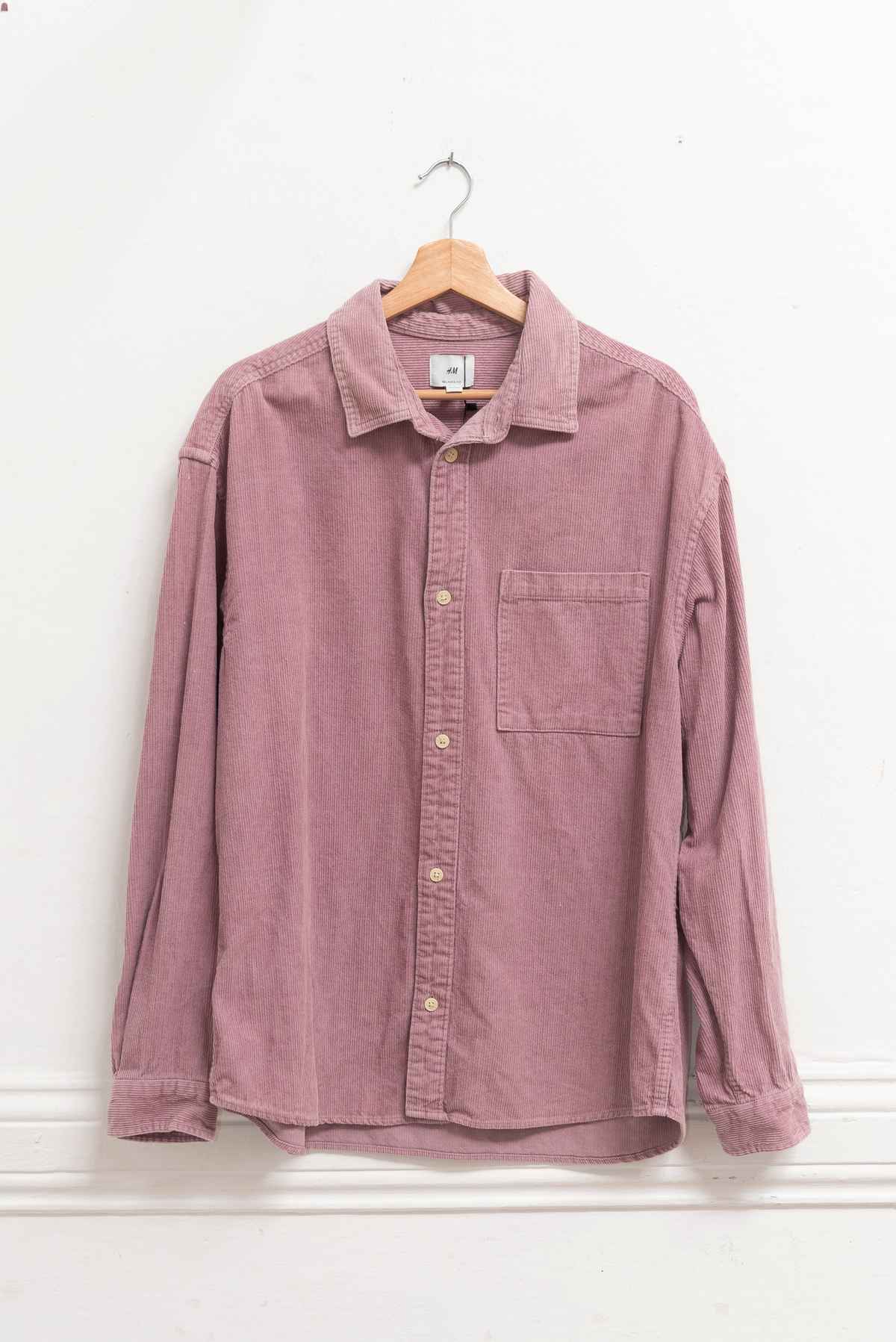 Blusa jean lila - H&M - Talla L