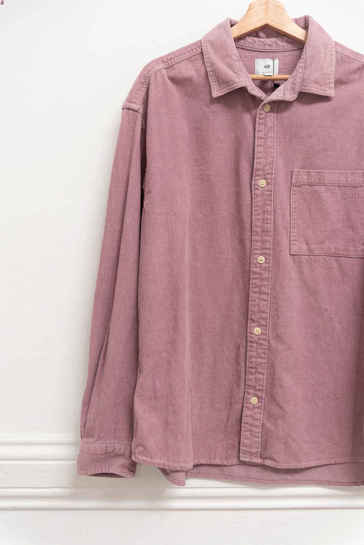 Blusa jean lila - H&M - Talla L