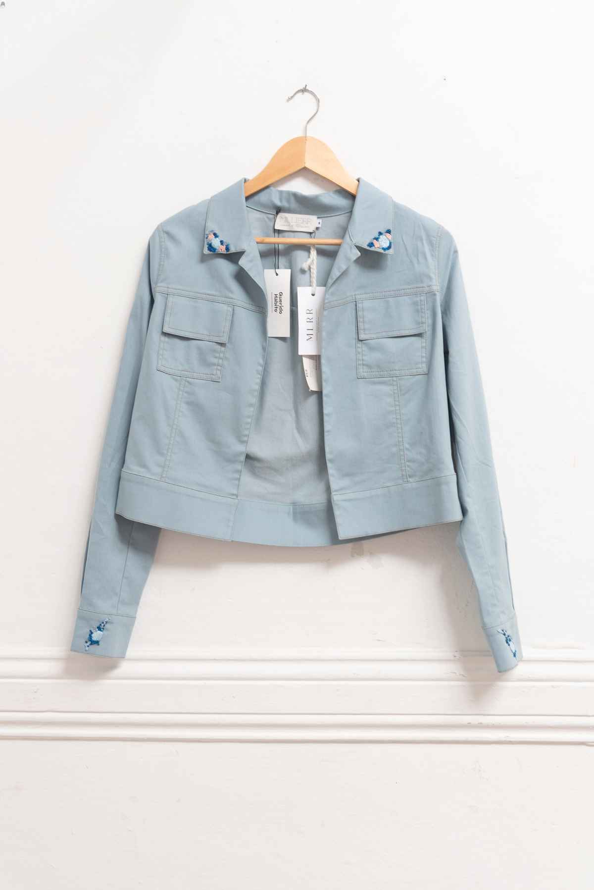 Casaca jean detalle bordado - Mulierr - Talla M