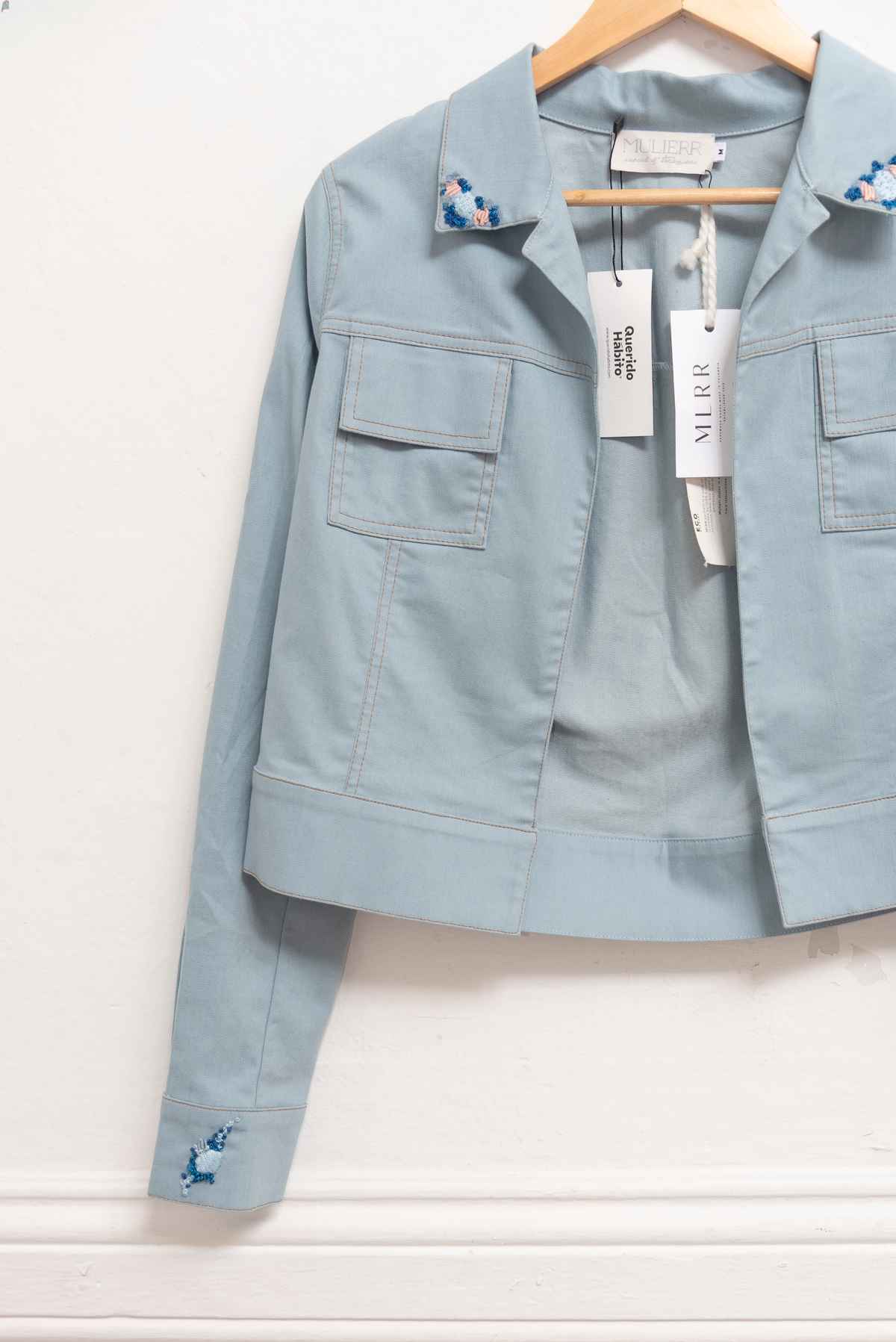 Casaca jean detalle bordado - Mulierr - Talla M