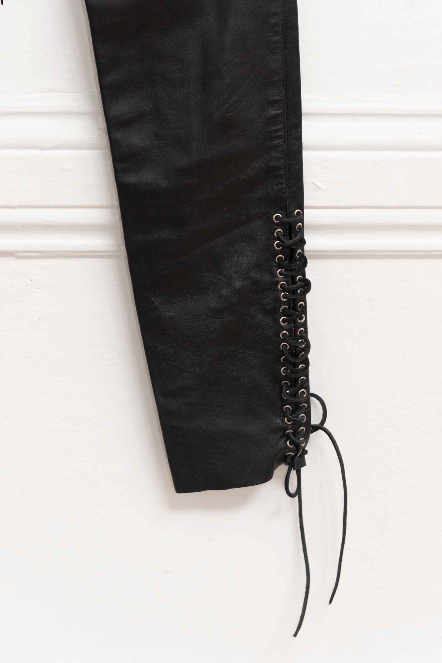 Pantalón negro de cuero - Talla XS