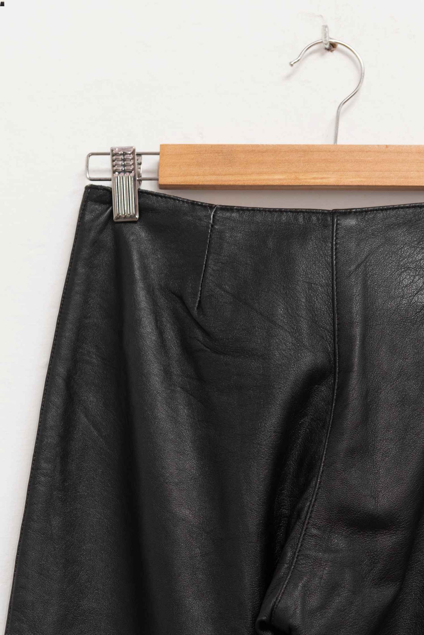 Pantalón negro de cuero - Talla XS