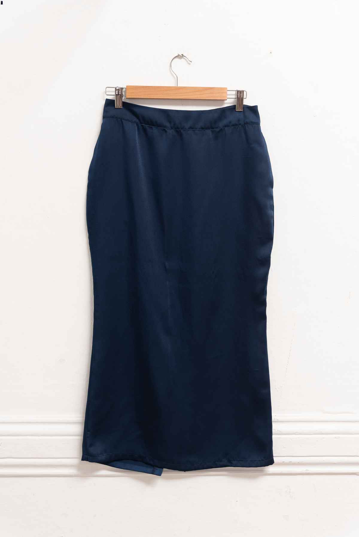 Falda azul satinada - El closet de mi hermana - Talla S