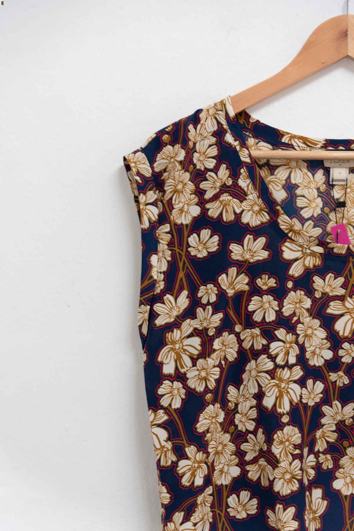 Blusa azul con flores - J Crew - Talla L