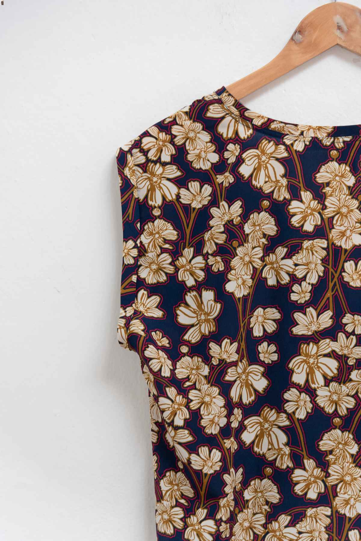 Blusa azul con flores - J Crew - Talla L