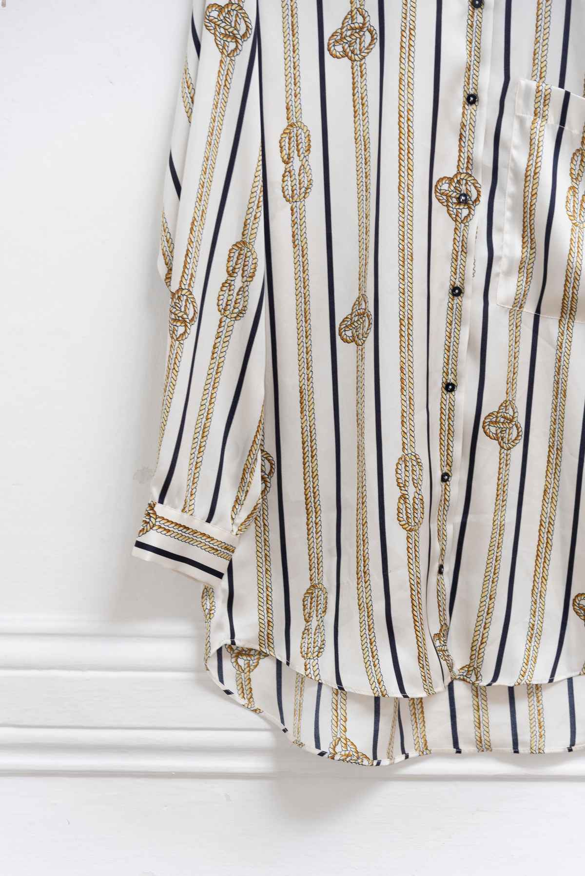 Blusa blanca cadenas - Zara - Talla M