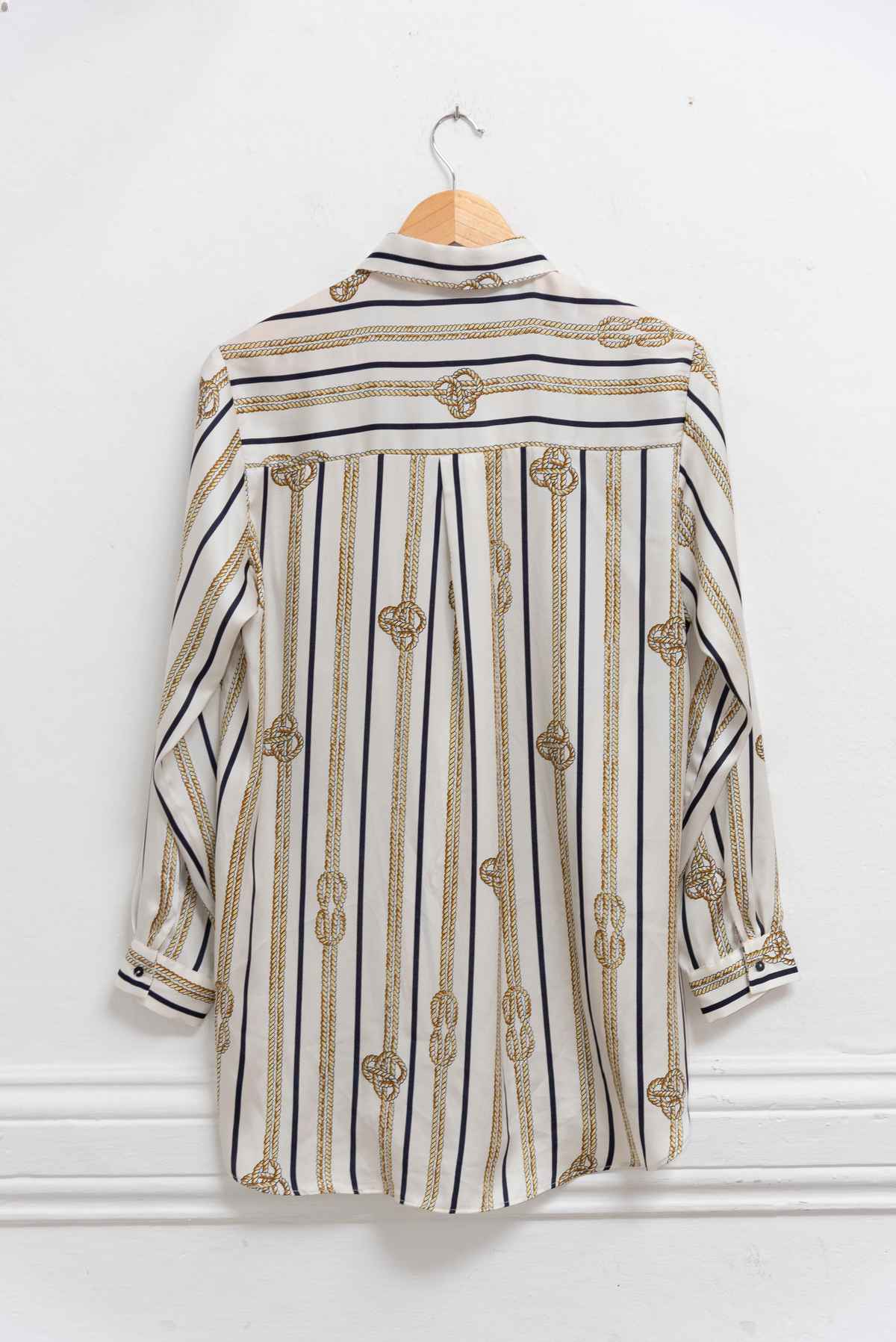 Blusa blanca cadenas - Zara - Talla M