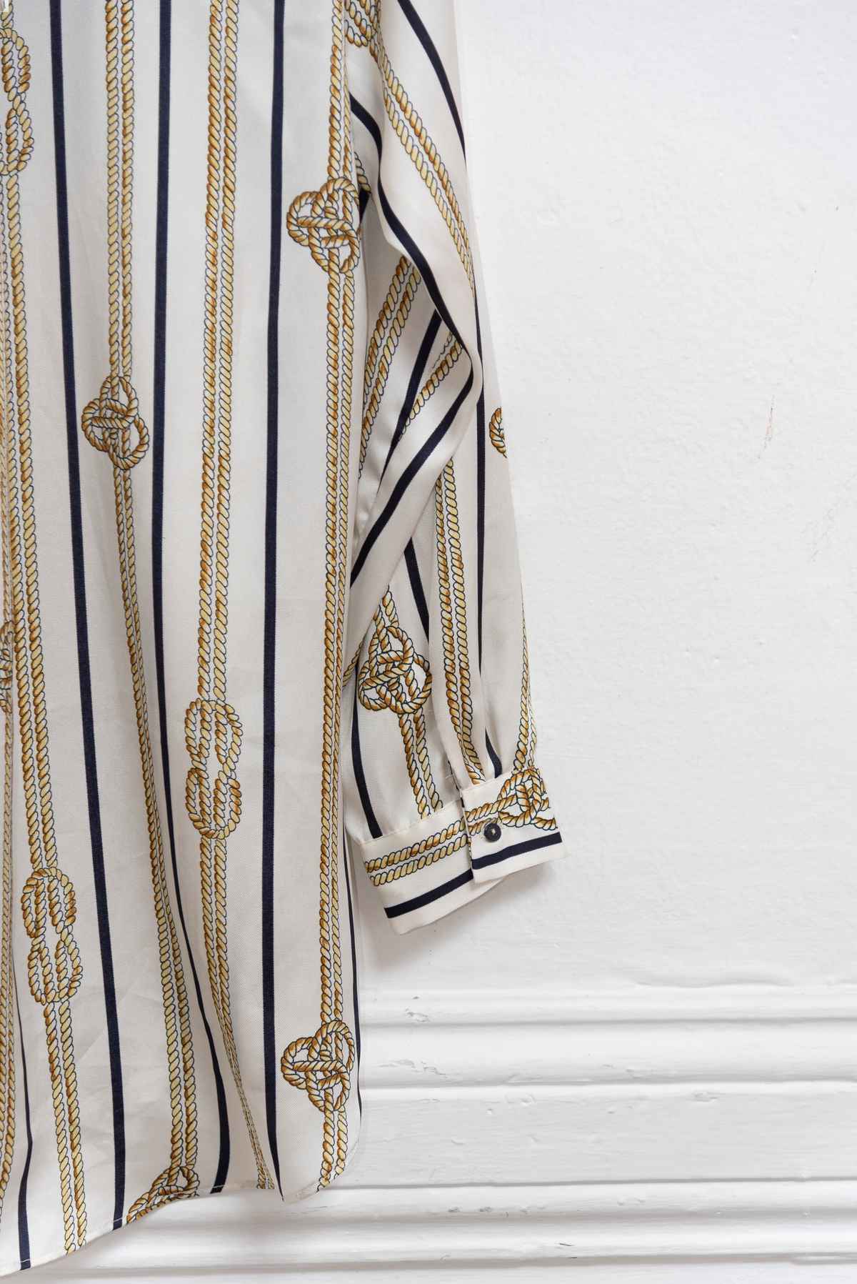 Blusa blanca cadenas - Zara - Talla M