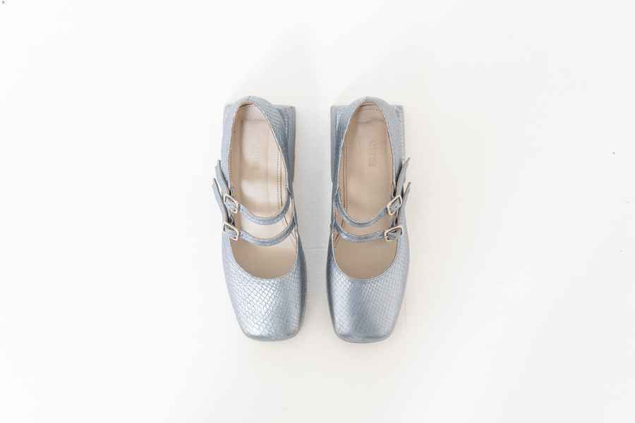 Zapatos mary jane plateados - Eyna - Talla 37