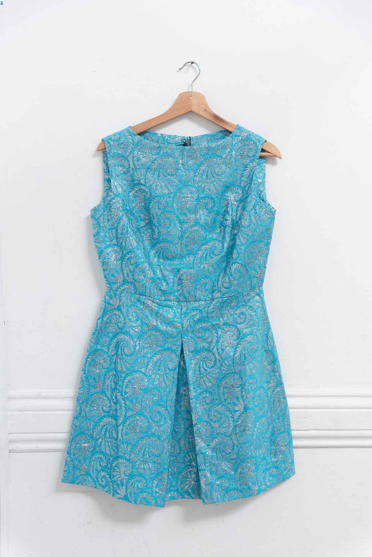 Vestido celestre diseño plateado - Talla M