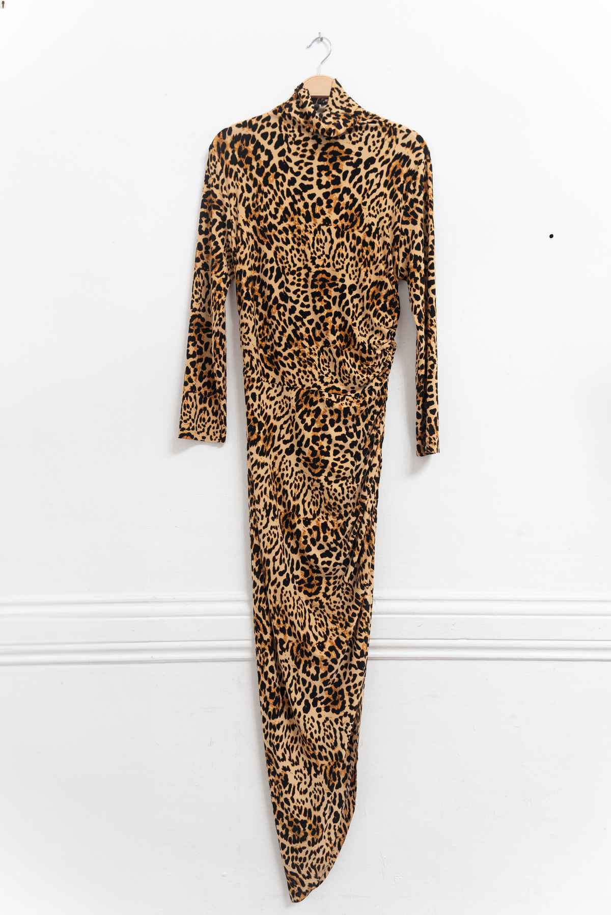 Vestido animal print cuello alto - Talla M