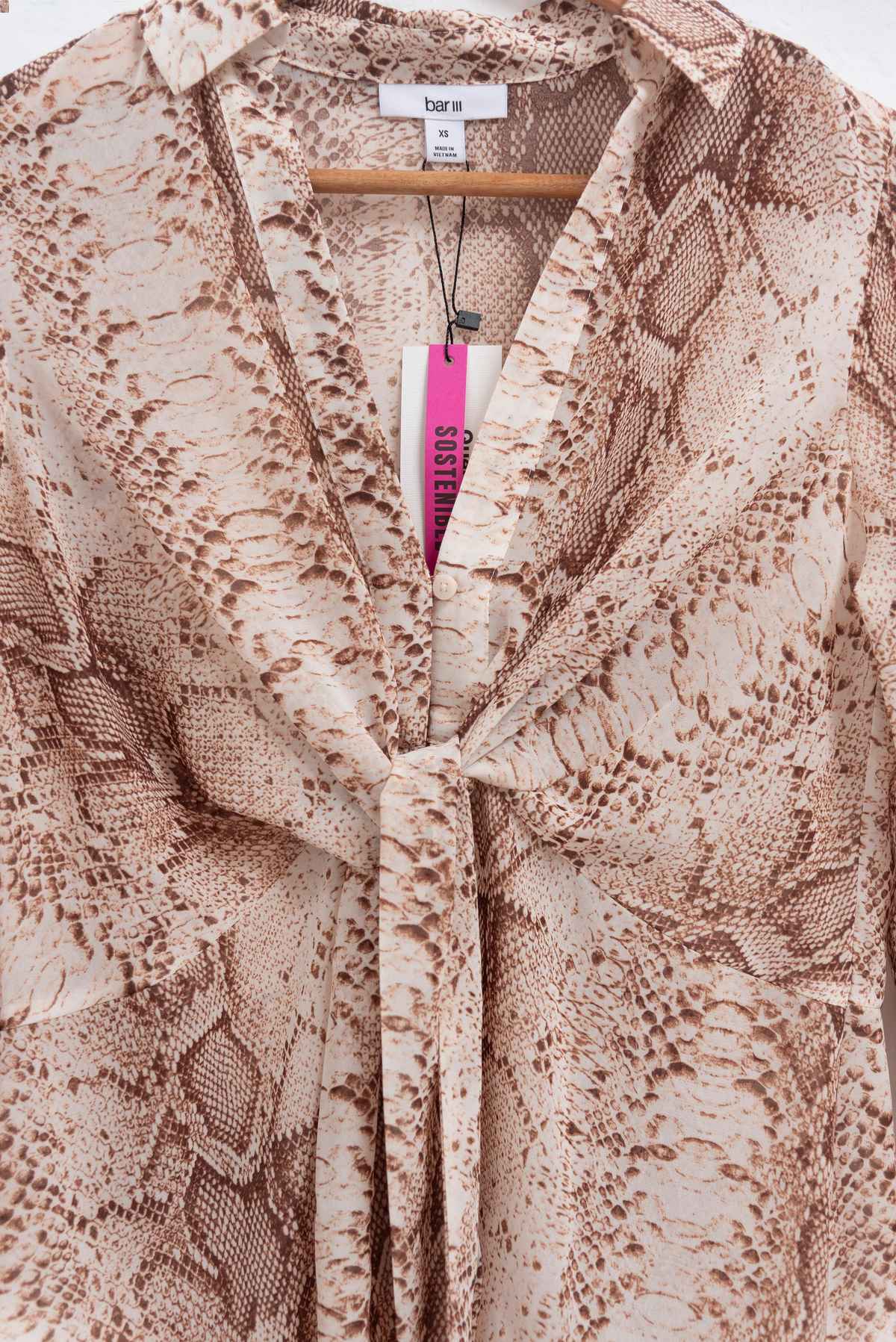 Blusa animal print - Bar III - Talla XS