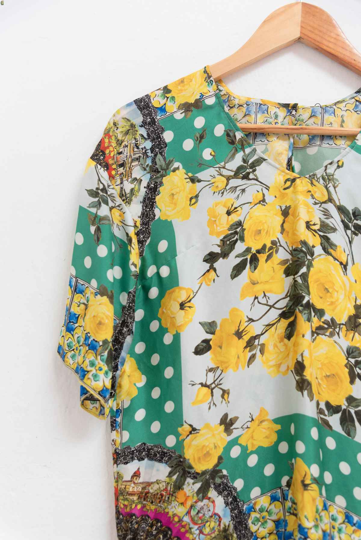 Blusa print flores amarillas - Talla M