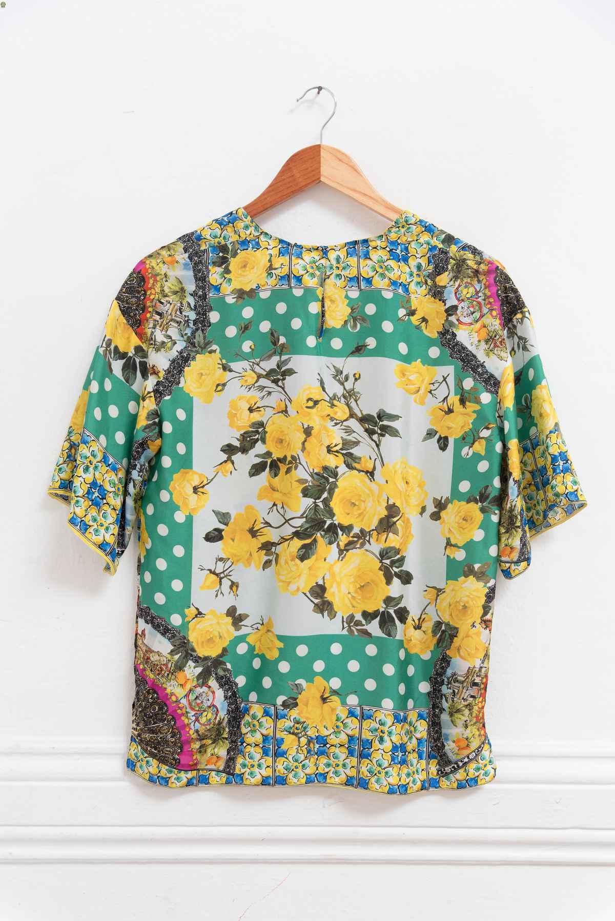Blusa print flores amarillas - Talla M