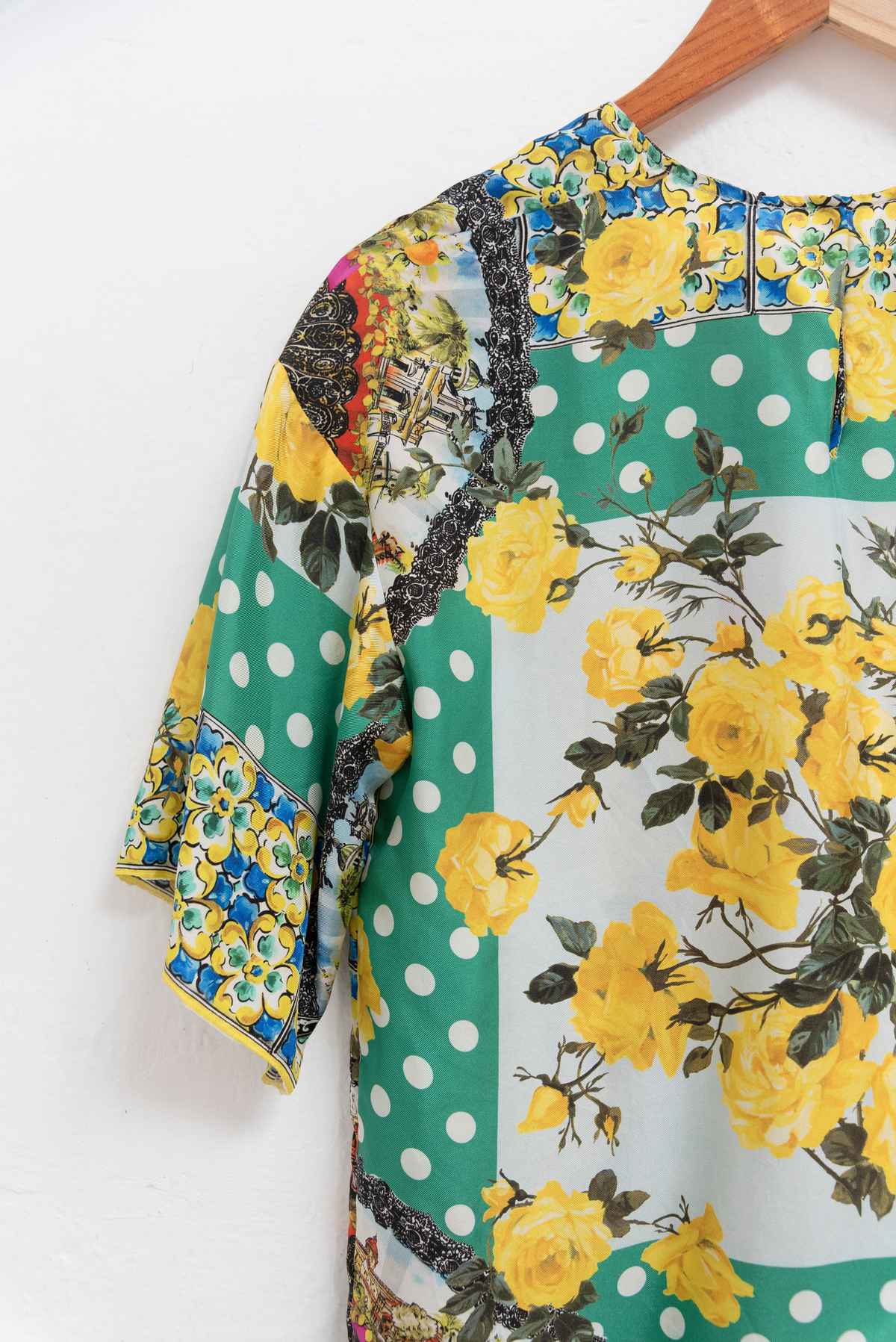 Blusa print flores amarillas - Talla M
