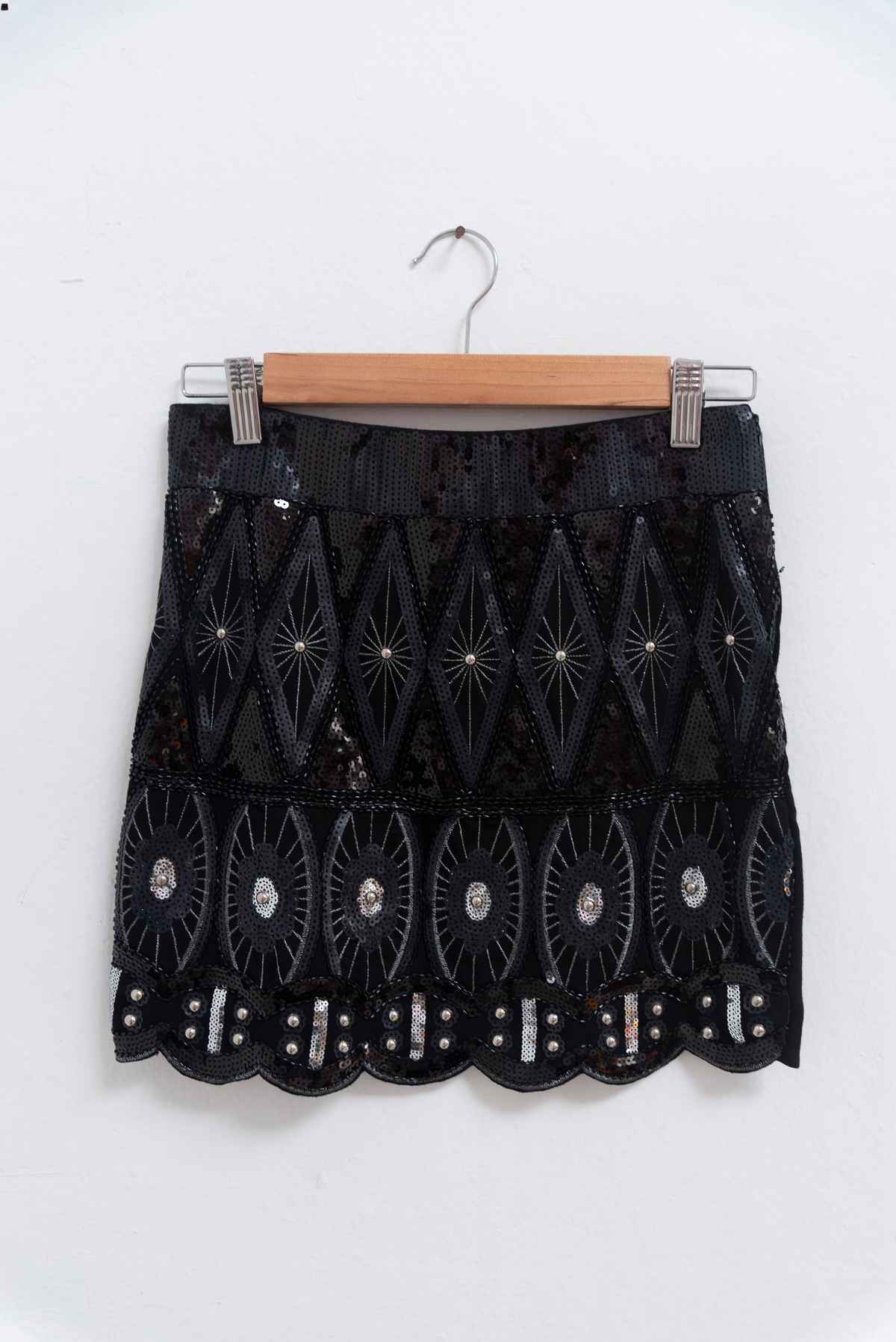 Falda negra pedrería - Romeo & Juliet - Talla XS
