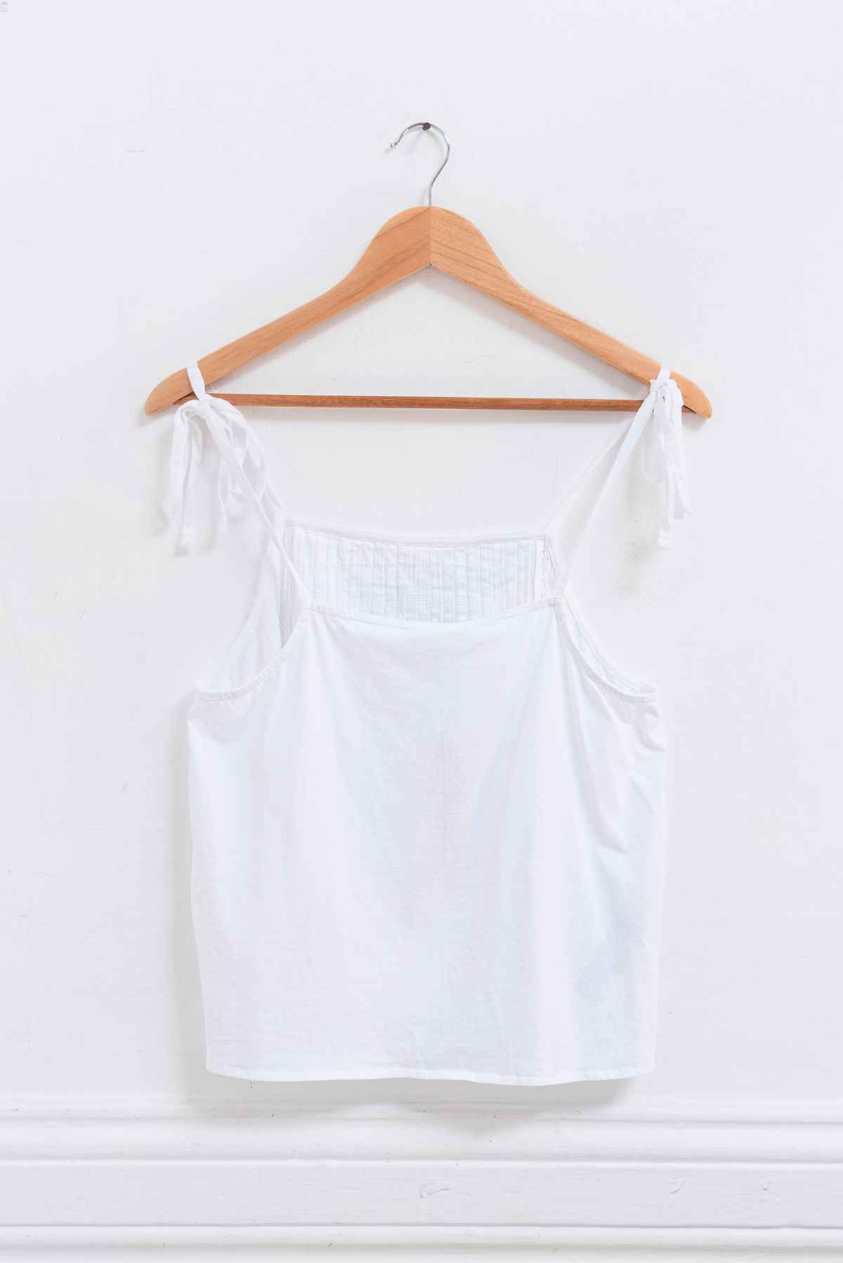 Top blanco algodón - MNG - Talla M