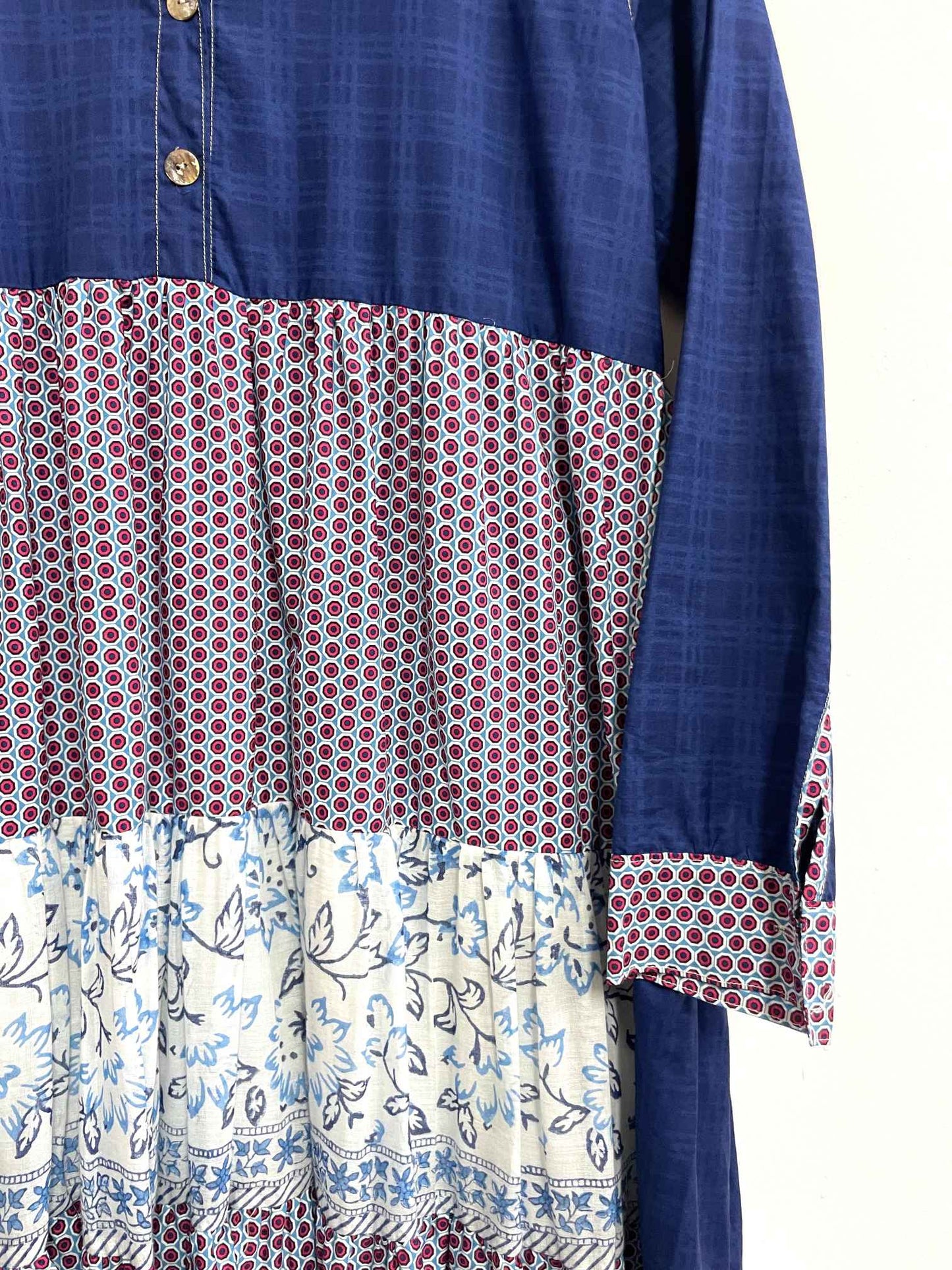 Vestido azul multiprint - Talla S