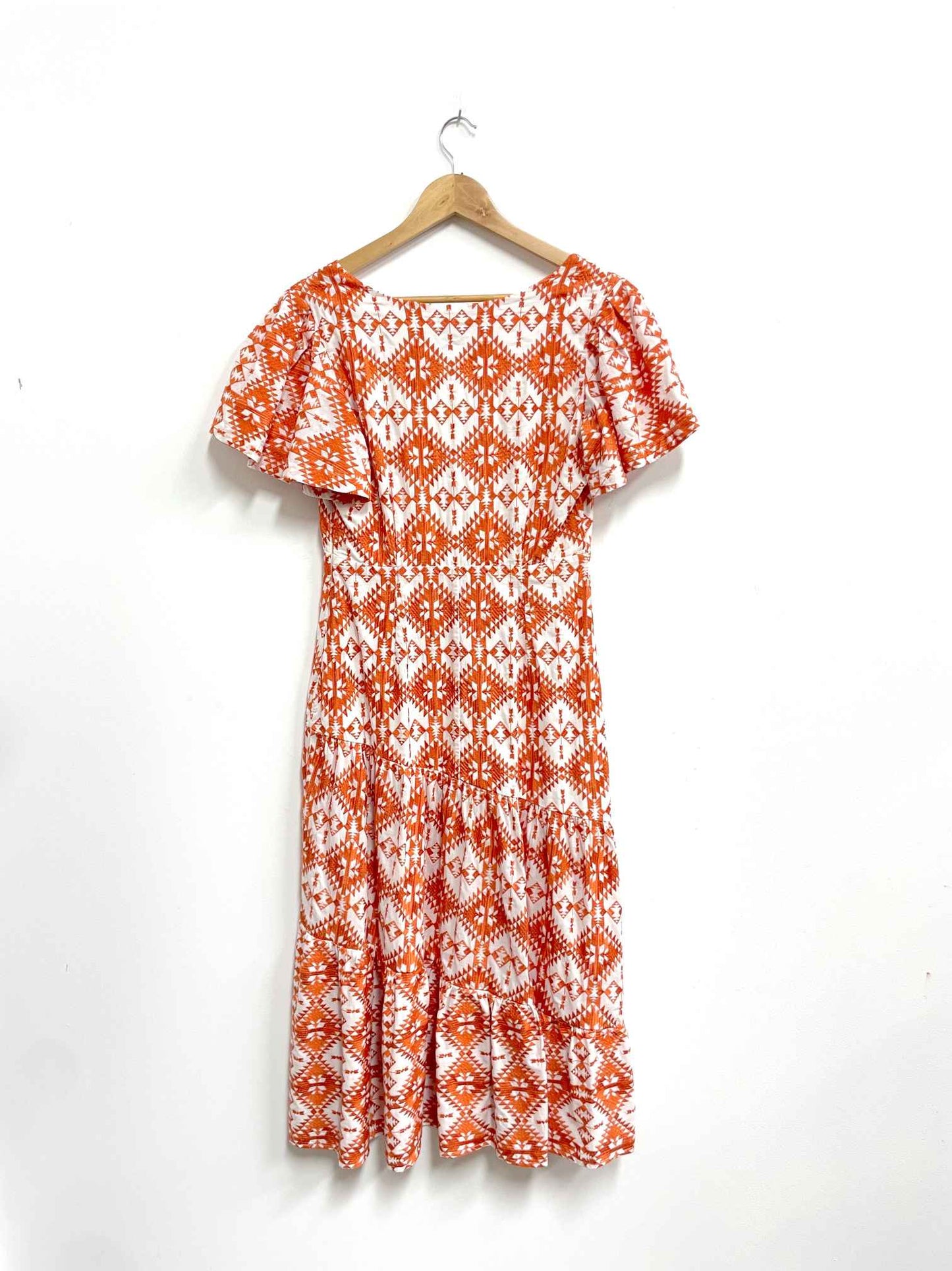 Vestido naranja y blanco - Padova - Talla S