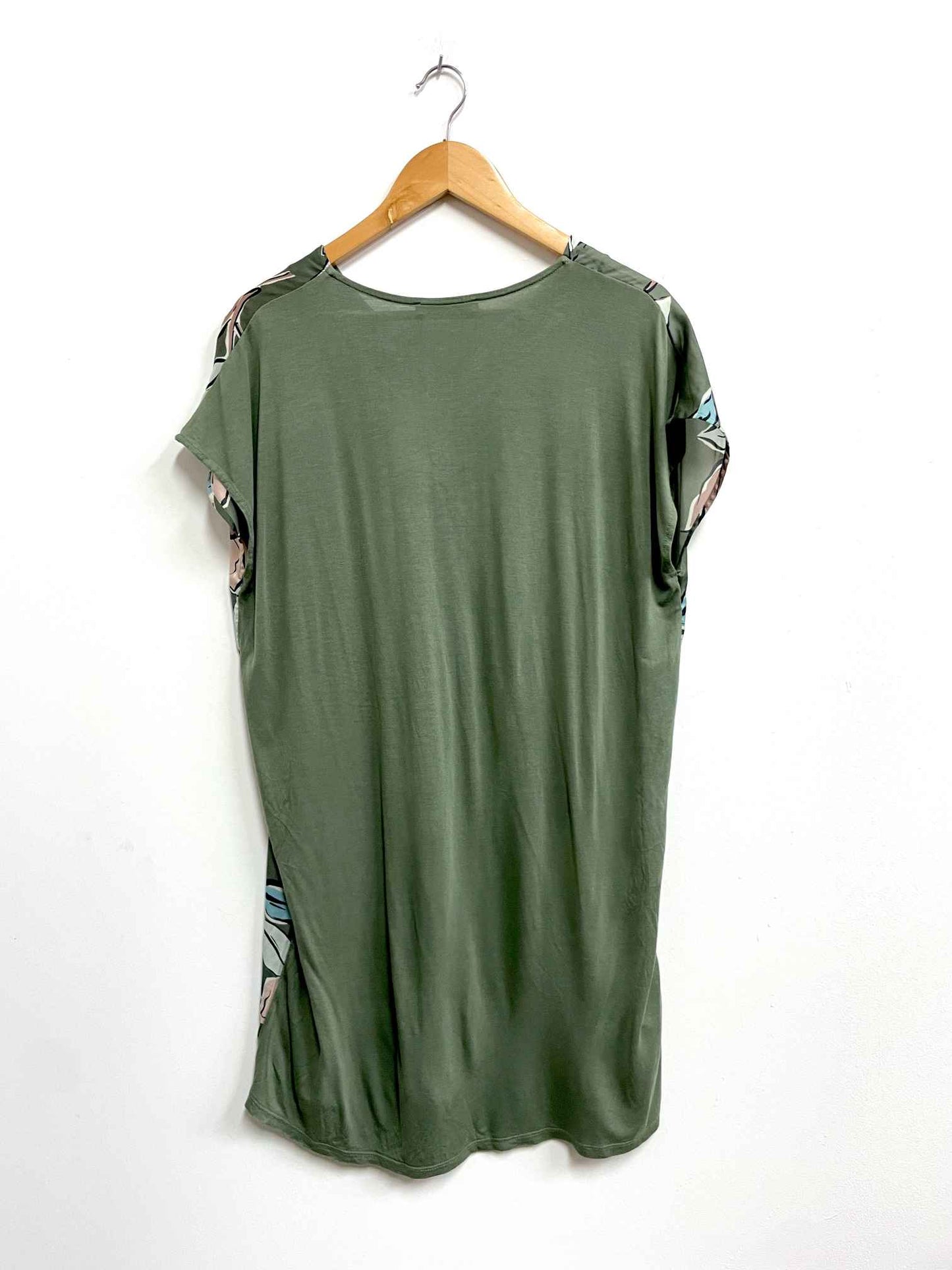 Vestido verde flores - Mango - Talla L