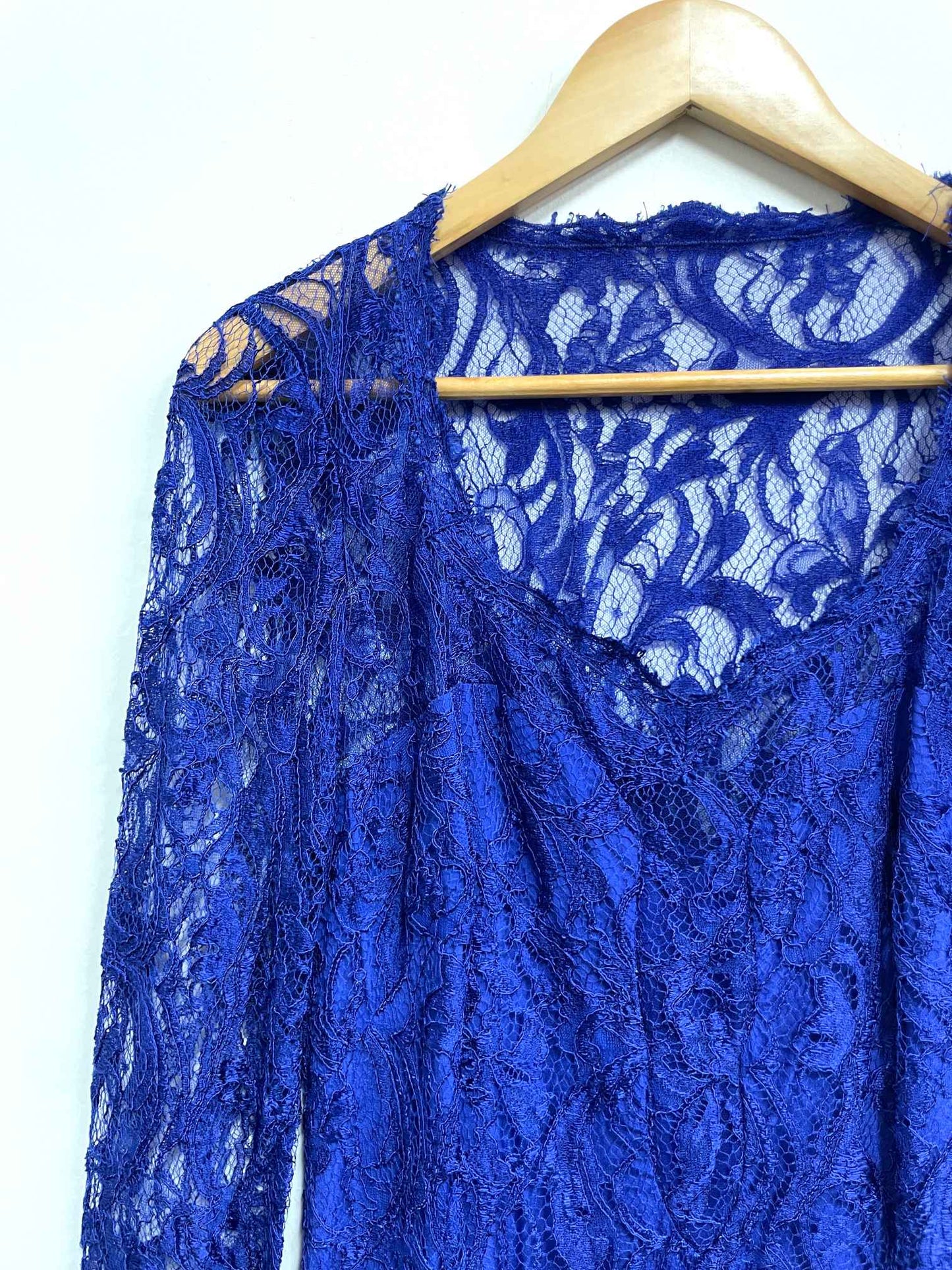 Vestido azul bordado - Emilio Pucci - Talla S