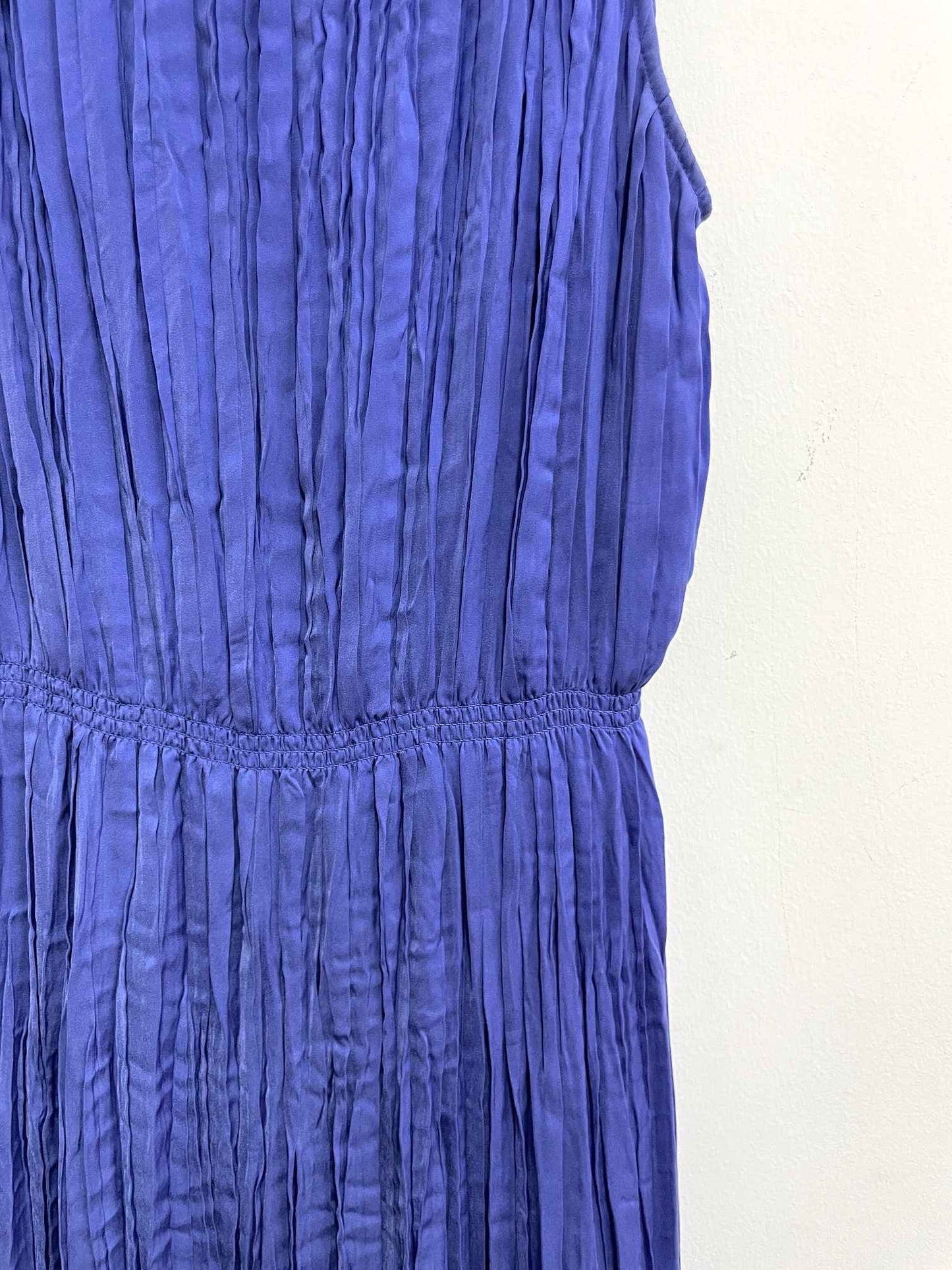 Vestido azul plisado - Banana Republic - Talla S