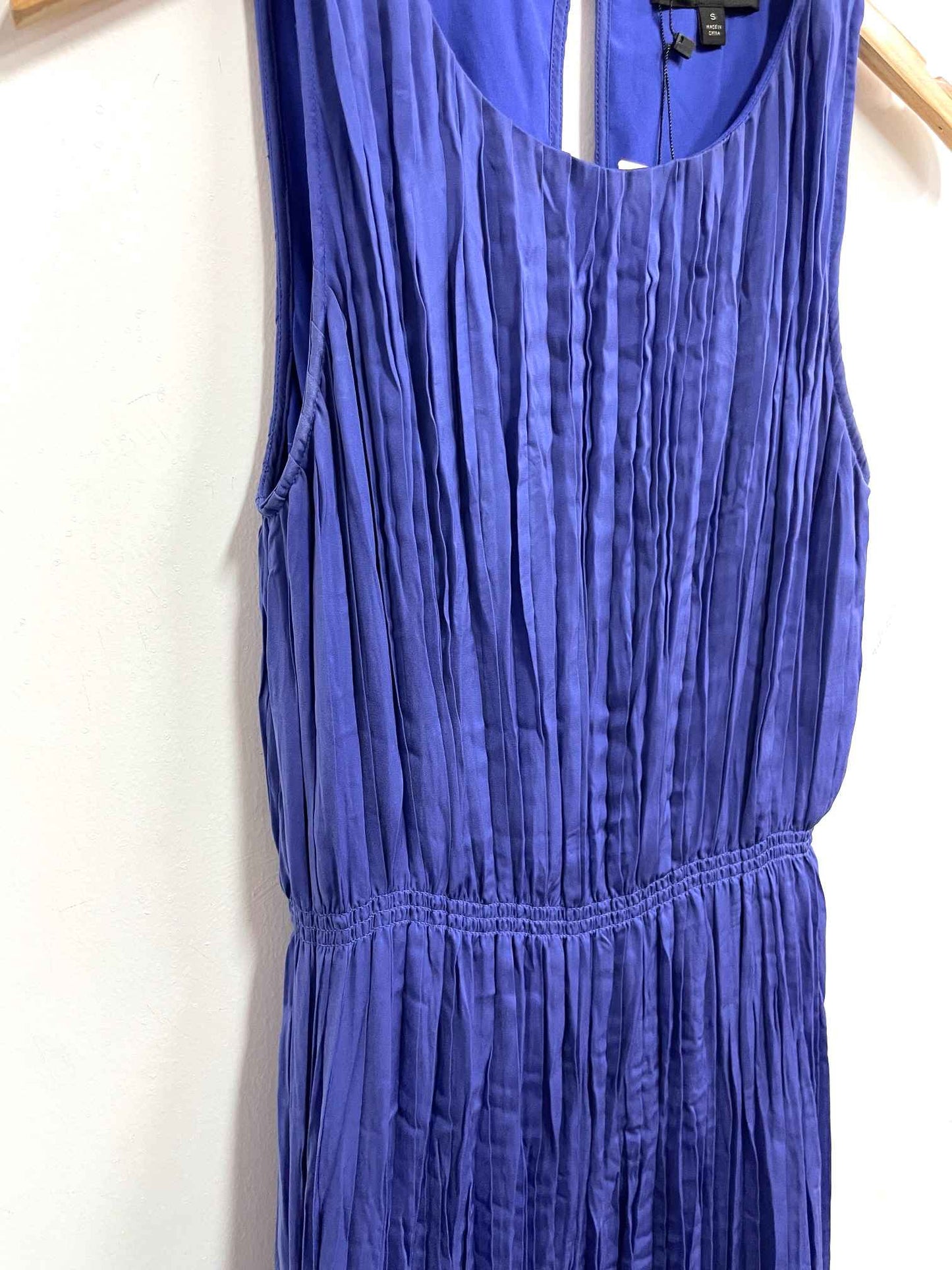 Vestido azul plisado - Banana Republic - Talla S