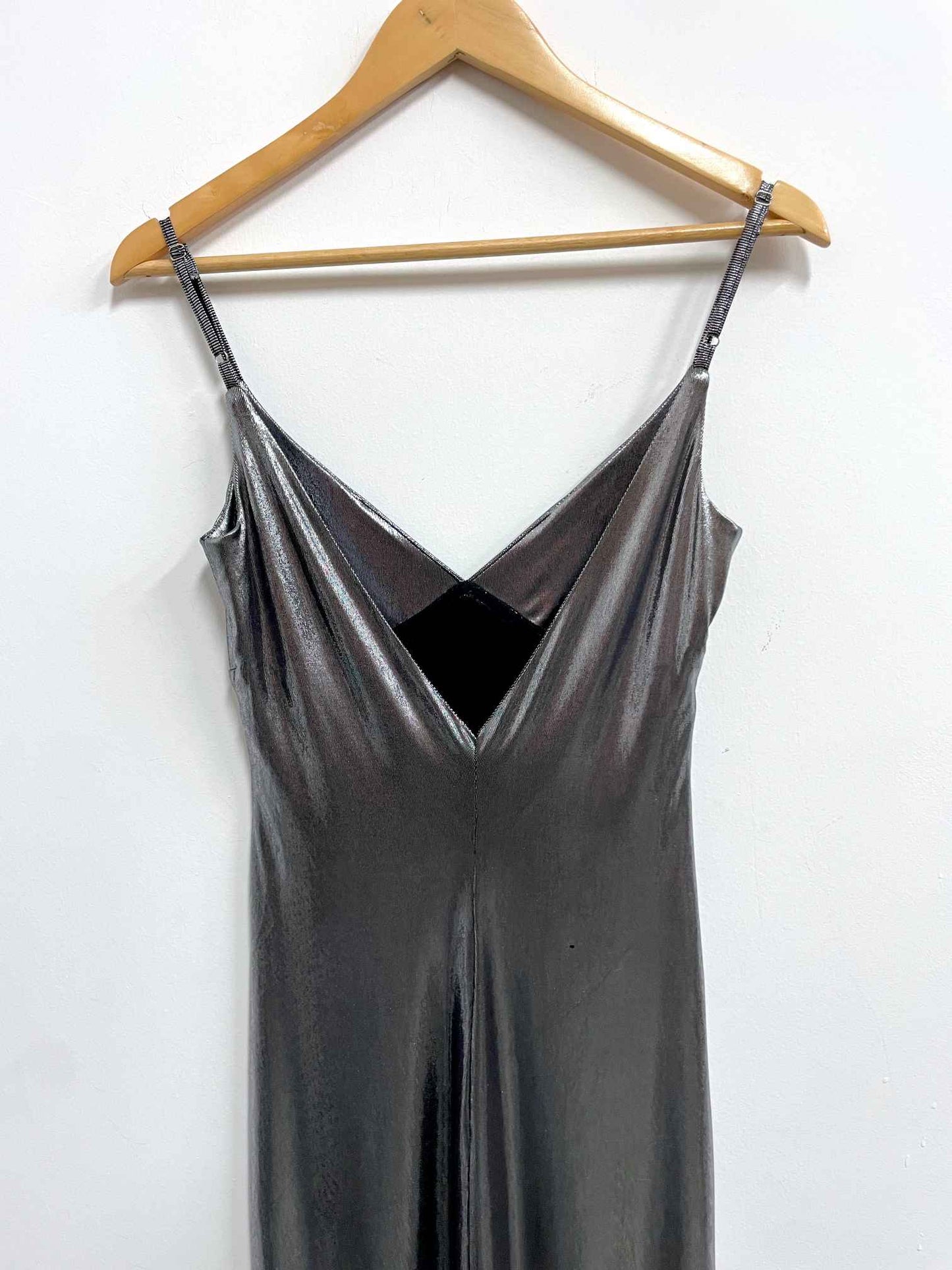 Vestido gris satinado - RNWY - Talla S