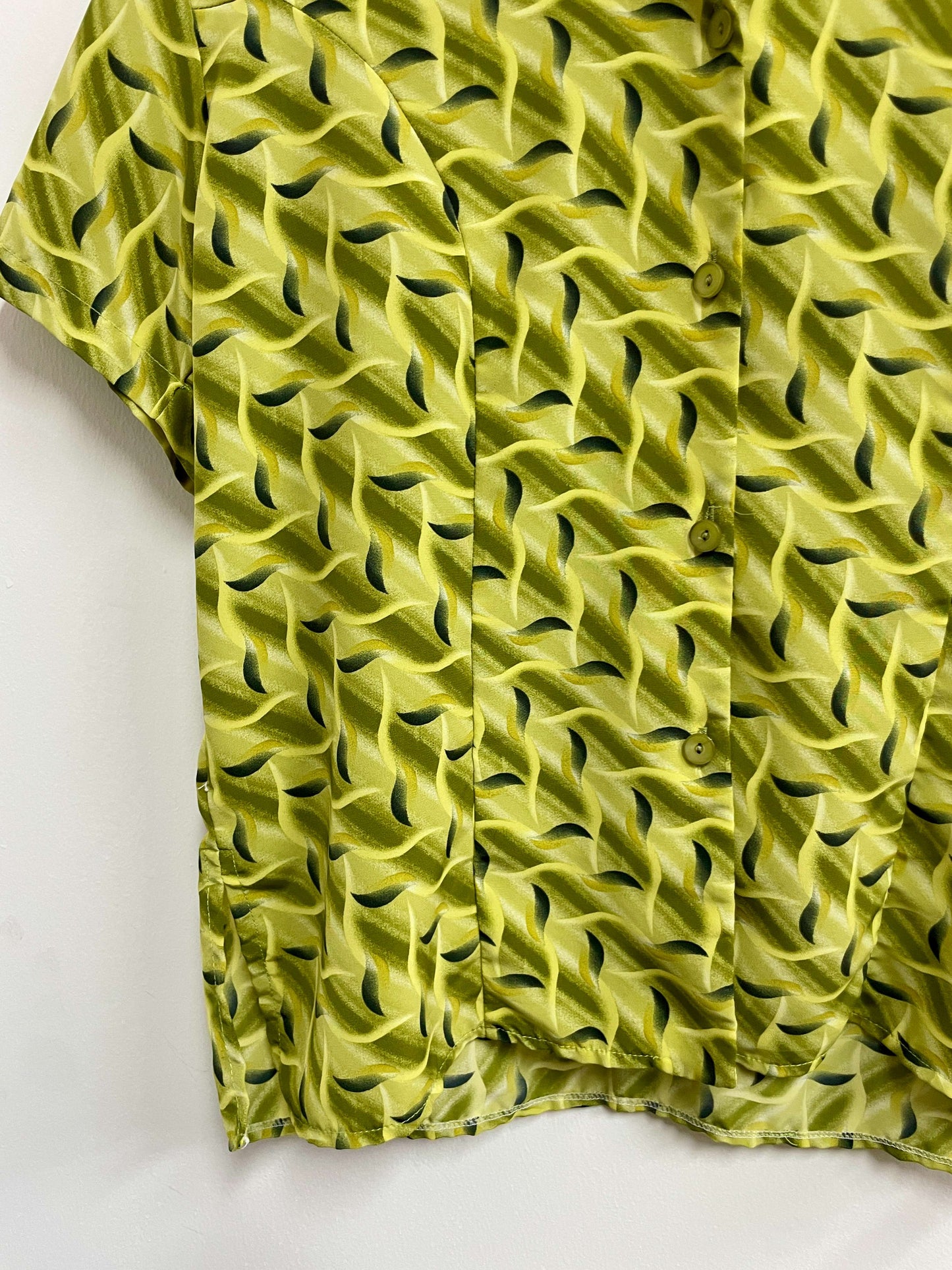 Blusa verde con hojas - Alka - Talla L