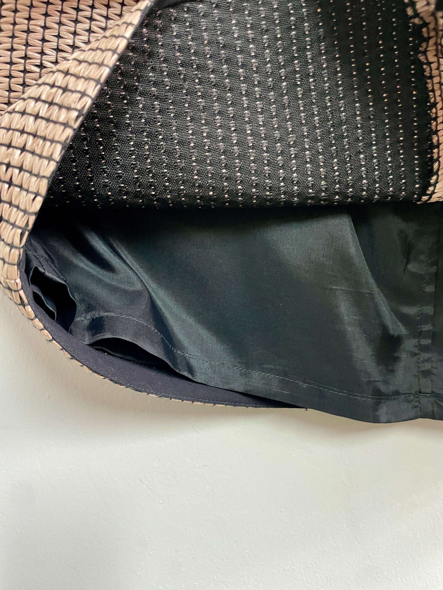 Falda beige y negra tejida - Sandra Weil - Talla Talla S