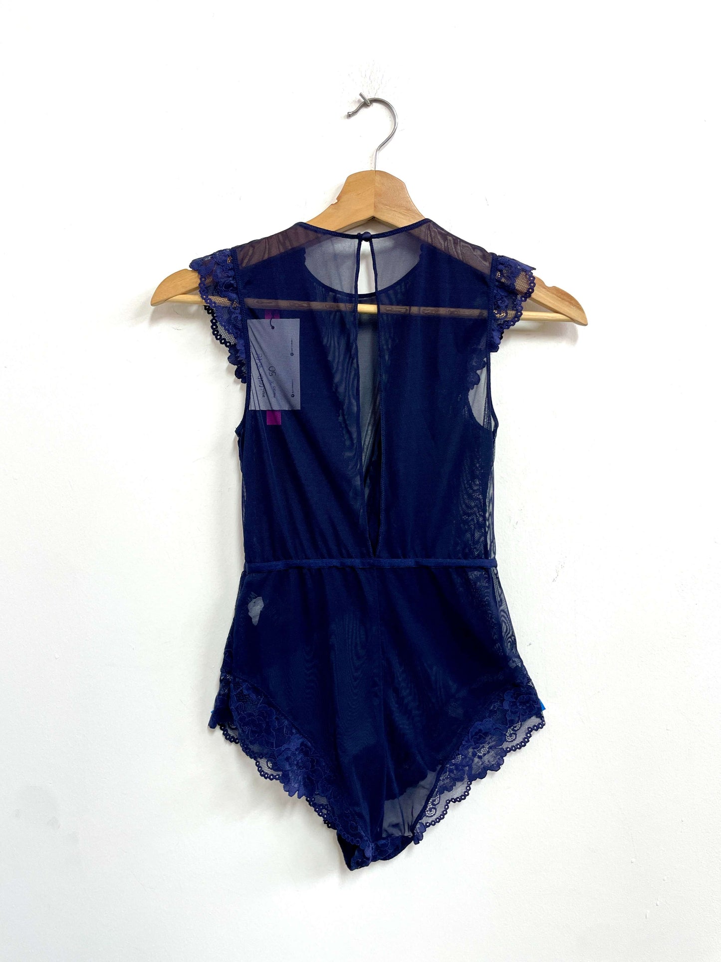 Body azul encaje - H&M - Talla M