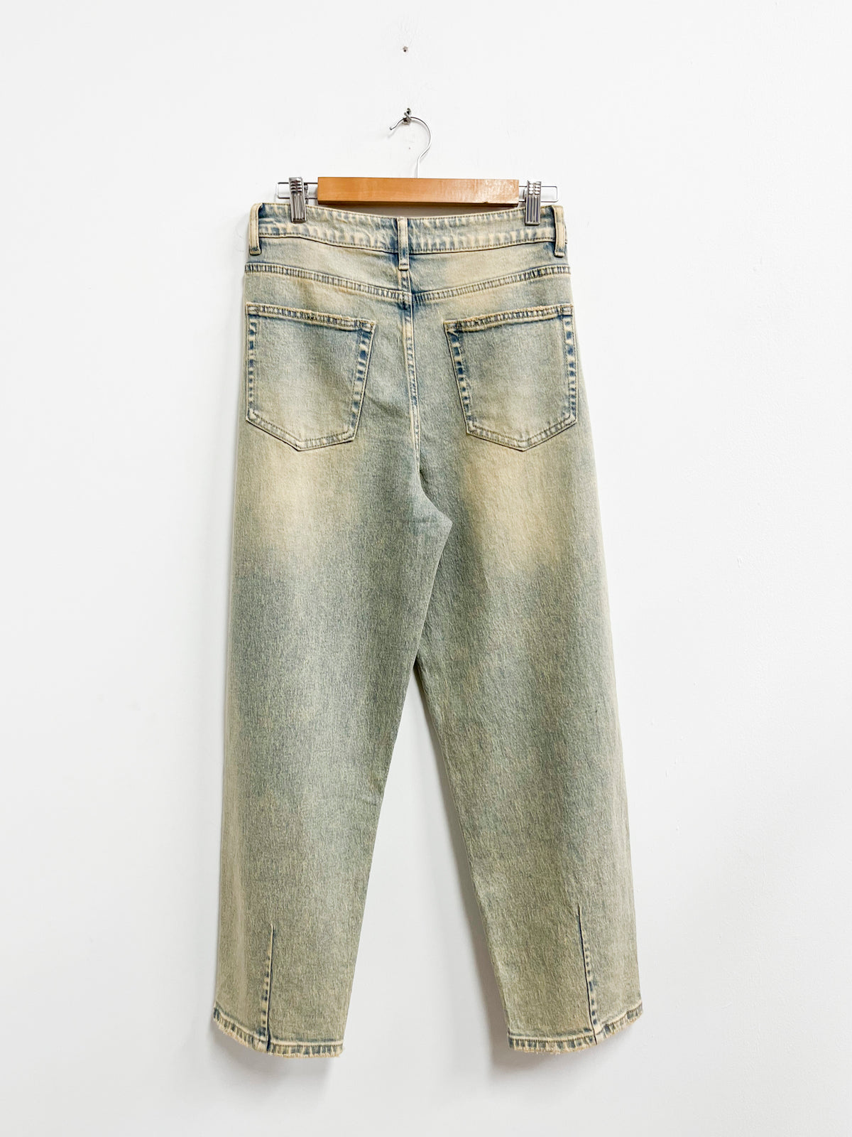 Jean efecto sucio con brillos - Amalfitana - Talla S
