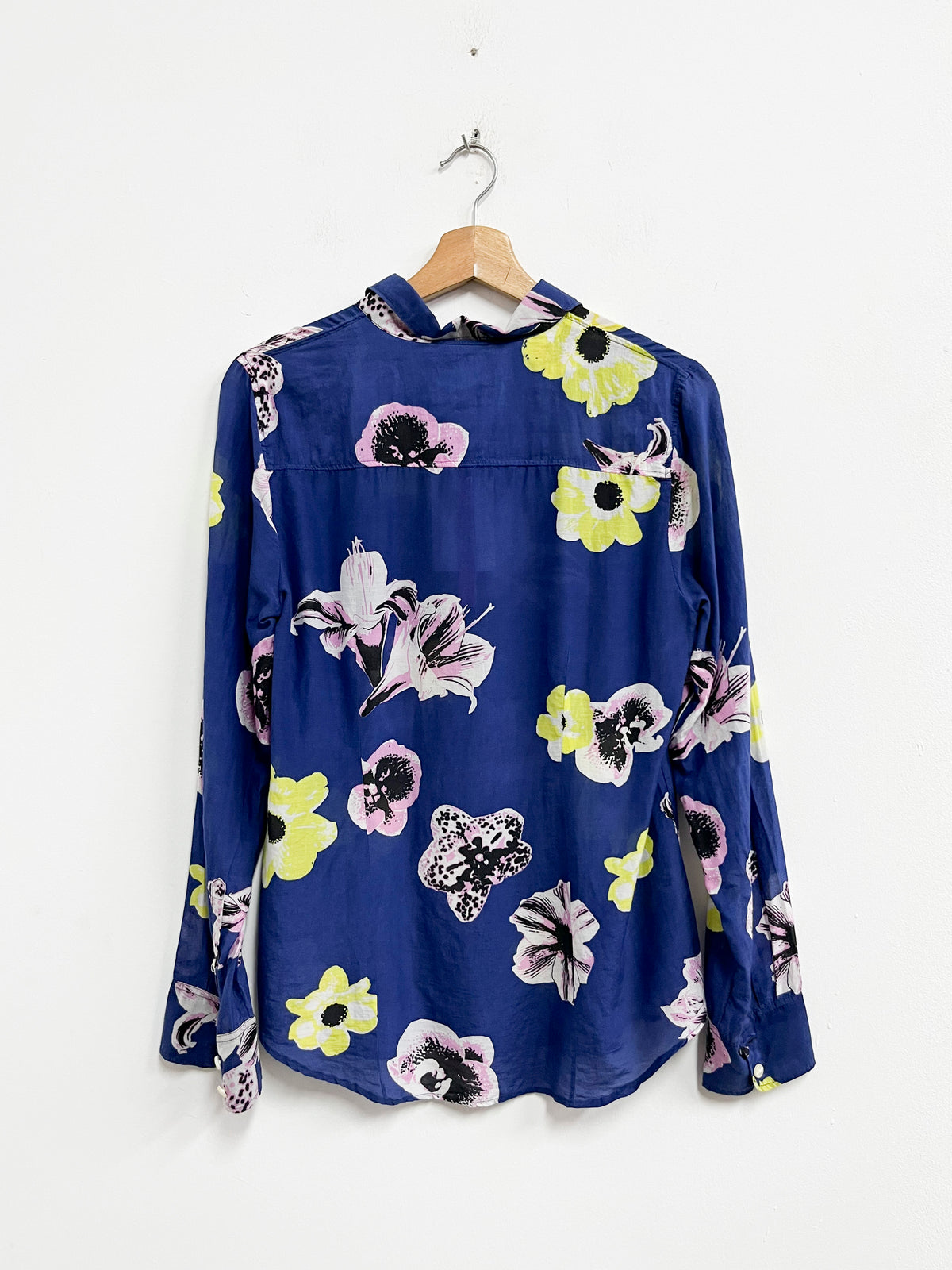 Blusa azul floreada - J.Crew - Talla M