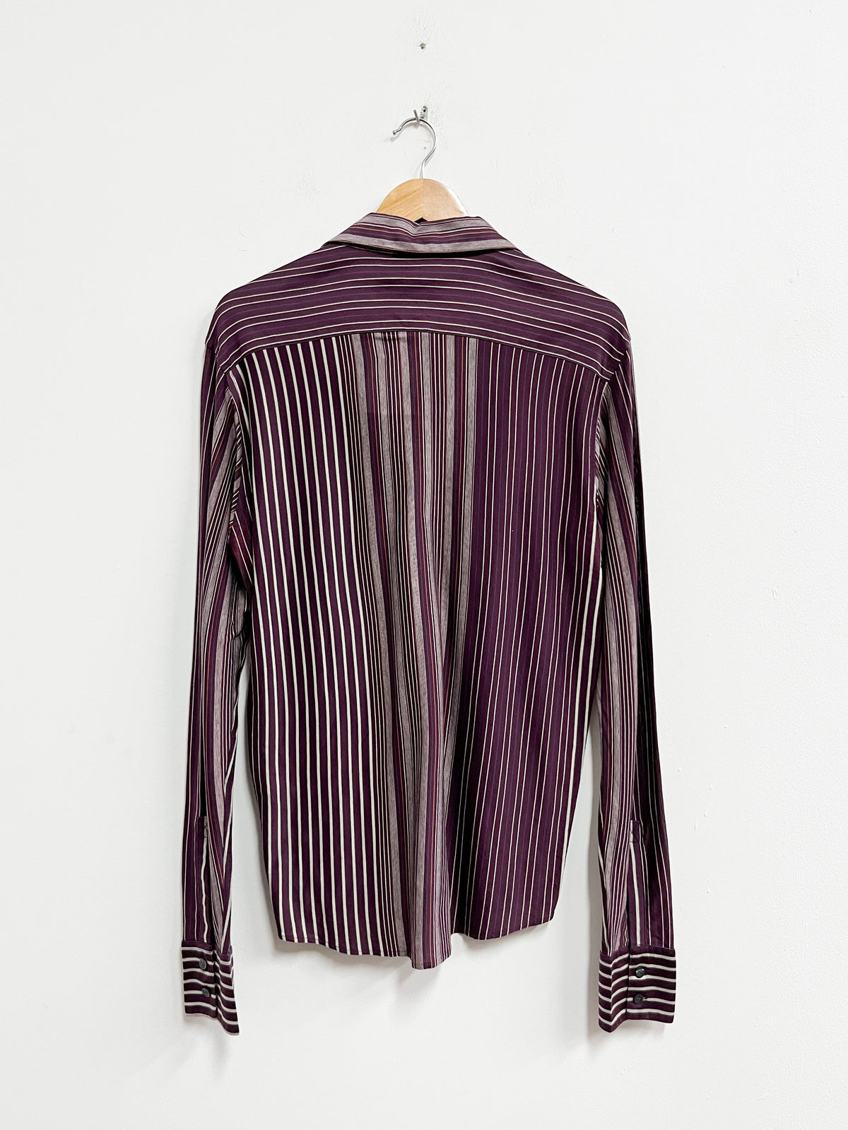 Blusa color guinda con lineas - Kenneth Cole - Talla S