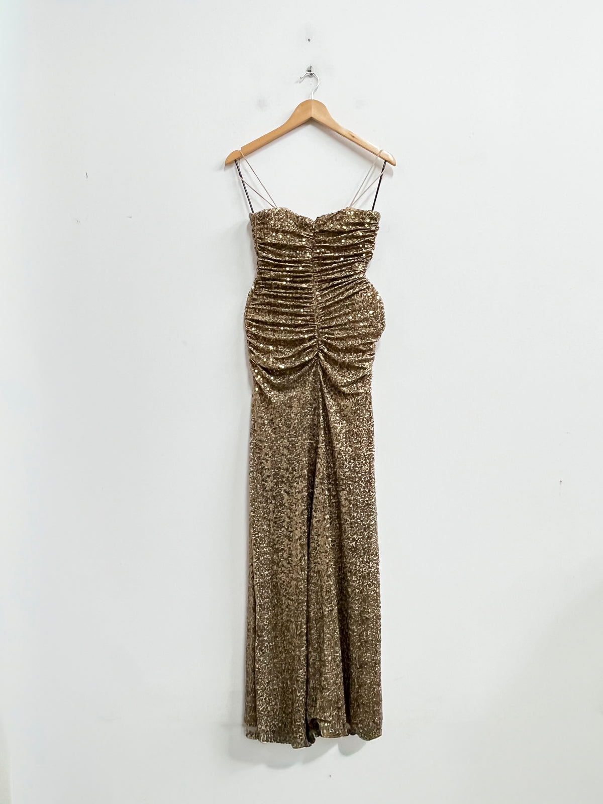 Vestido lentejuelas dorado - New Collection - Talla S