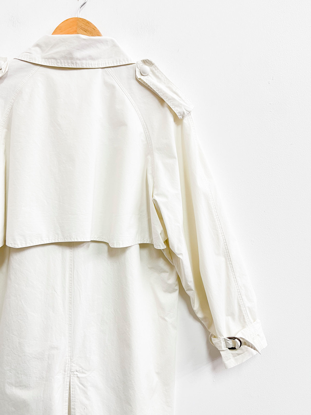 Gabardina blanca de algodón - The Open Product - Talla L