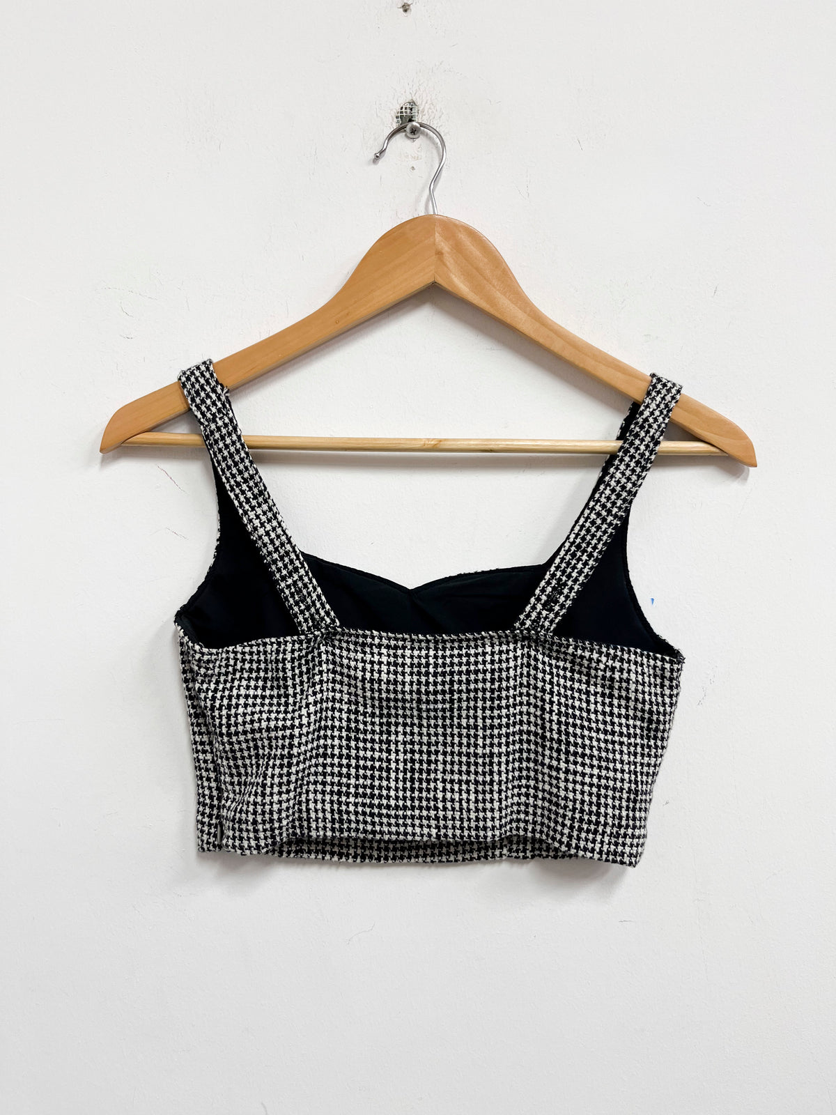 Top tiras hilo negro y blanco - Abercrombie - Talla XS